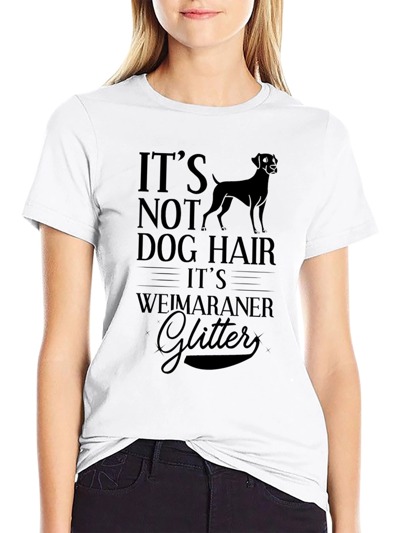 Its Weimaraner Glitter T-Shirt - Dog Lover Tee