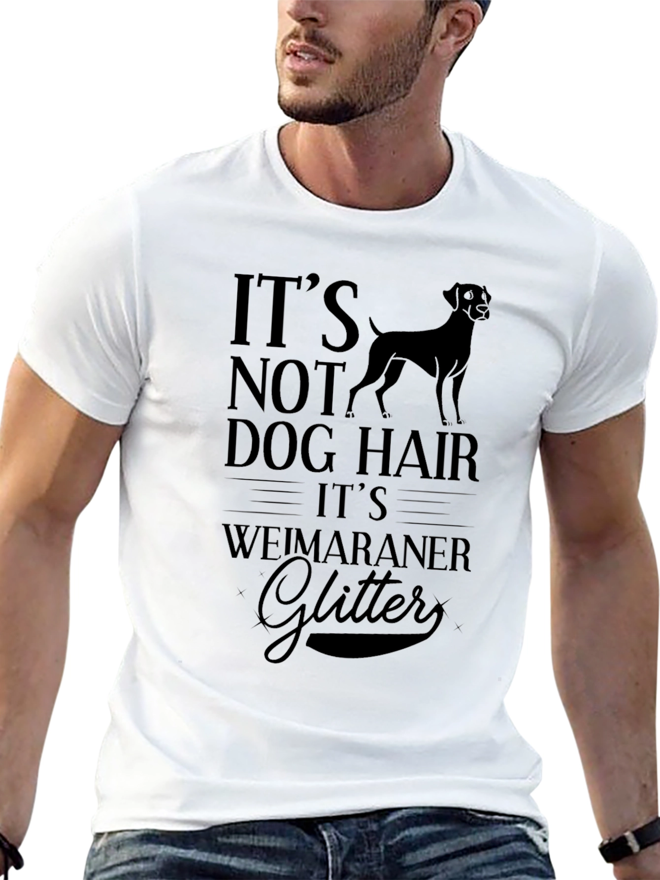 Its Weimaraner Glitter T-Shirt - Dog Lover Tee