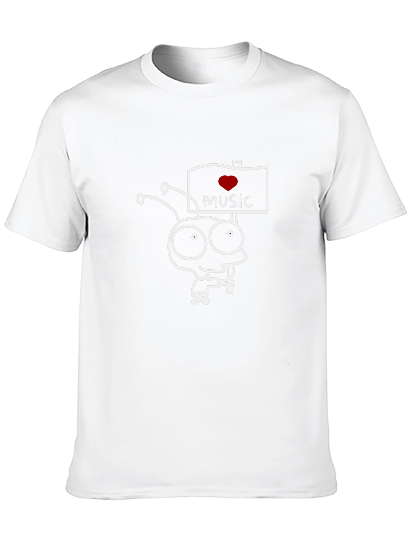 Love Music Graphic Tee - Black Cotton Casual T-Shirt