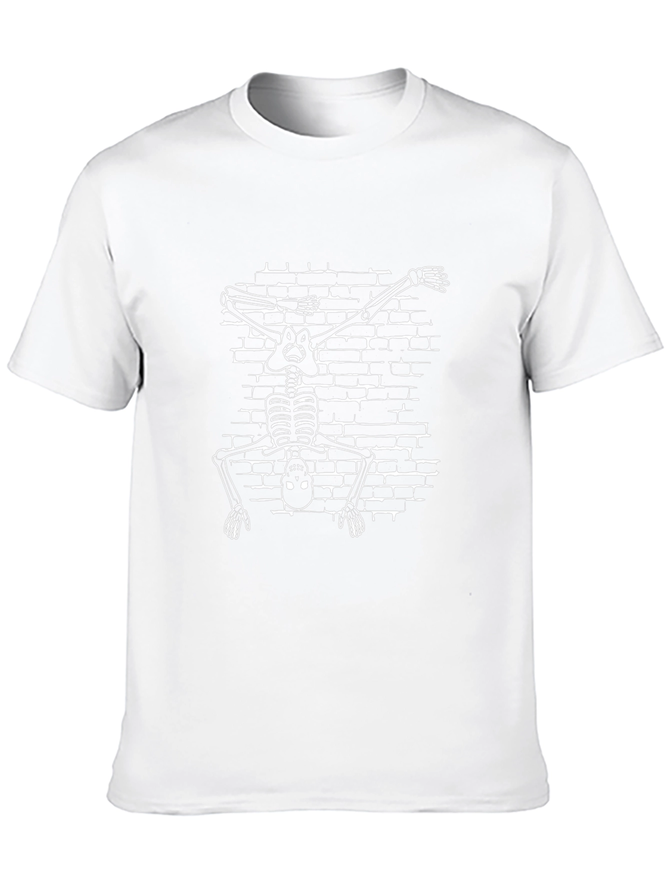 Skeleton Dabbing on Bricks Black T-Shirt