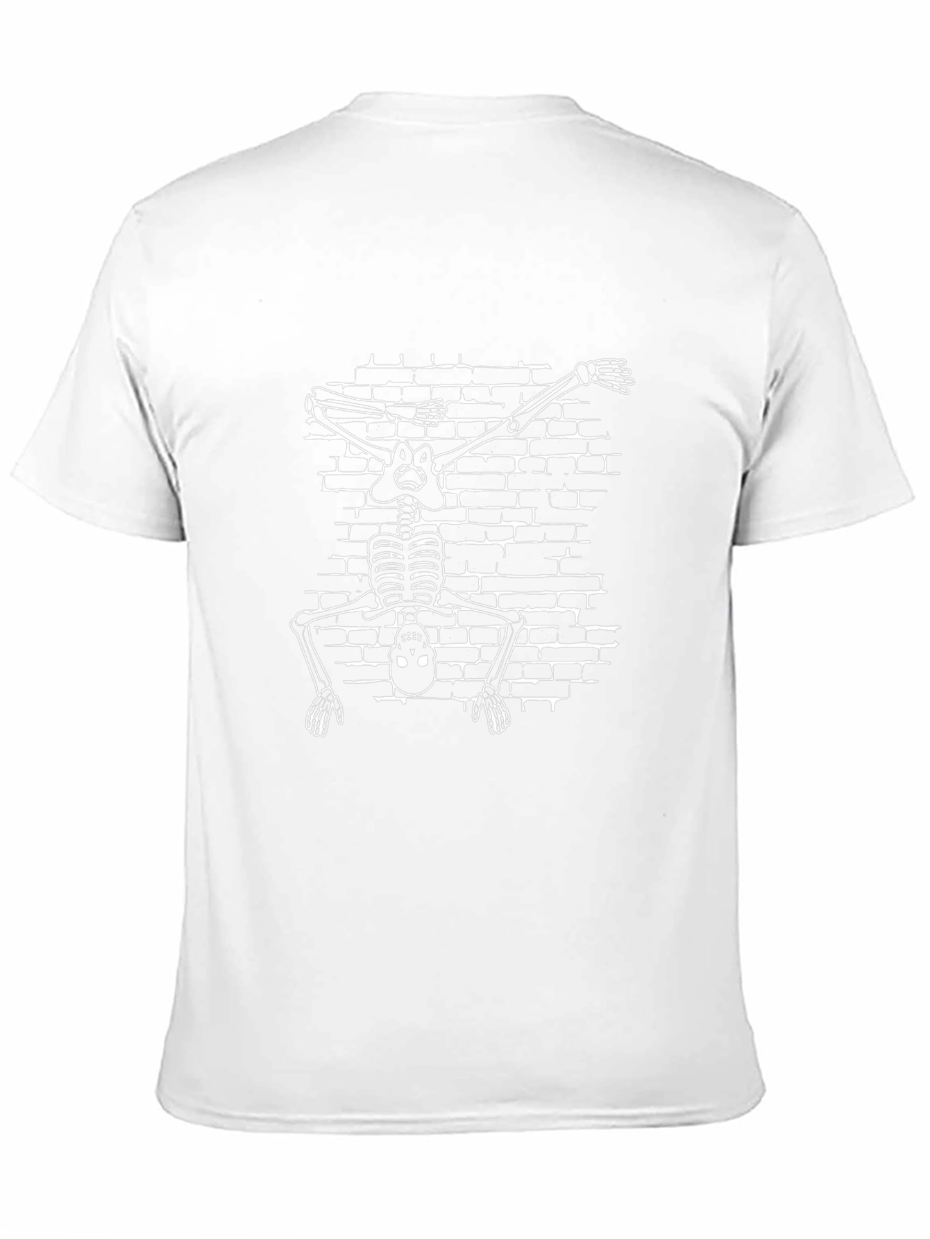 Skeleton Dabbing on Bricks Black T-Shirt