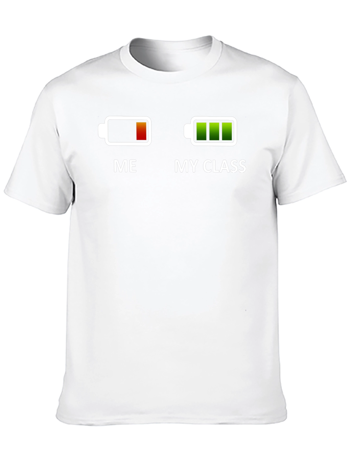 Funny Me vs My Class Battery Graphic T-Shirt