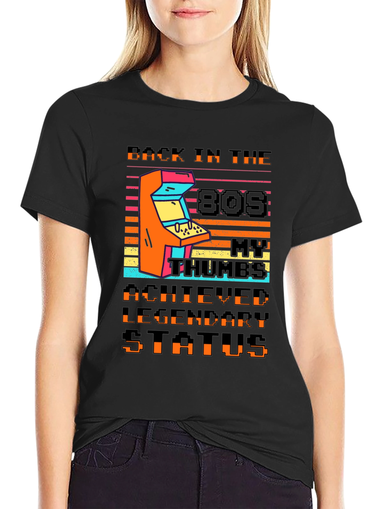 Retro 80s Arcade T-Shirt - Legendary Gamer Status
