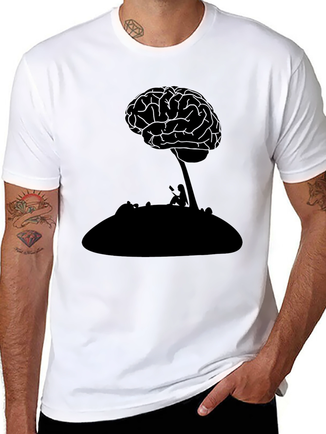 Brain Tree Graphic Tee - Black T-Shirt