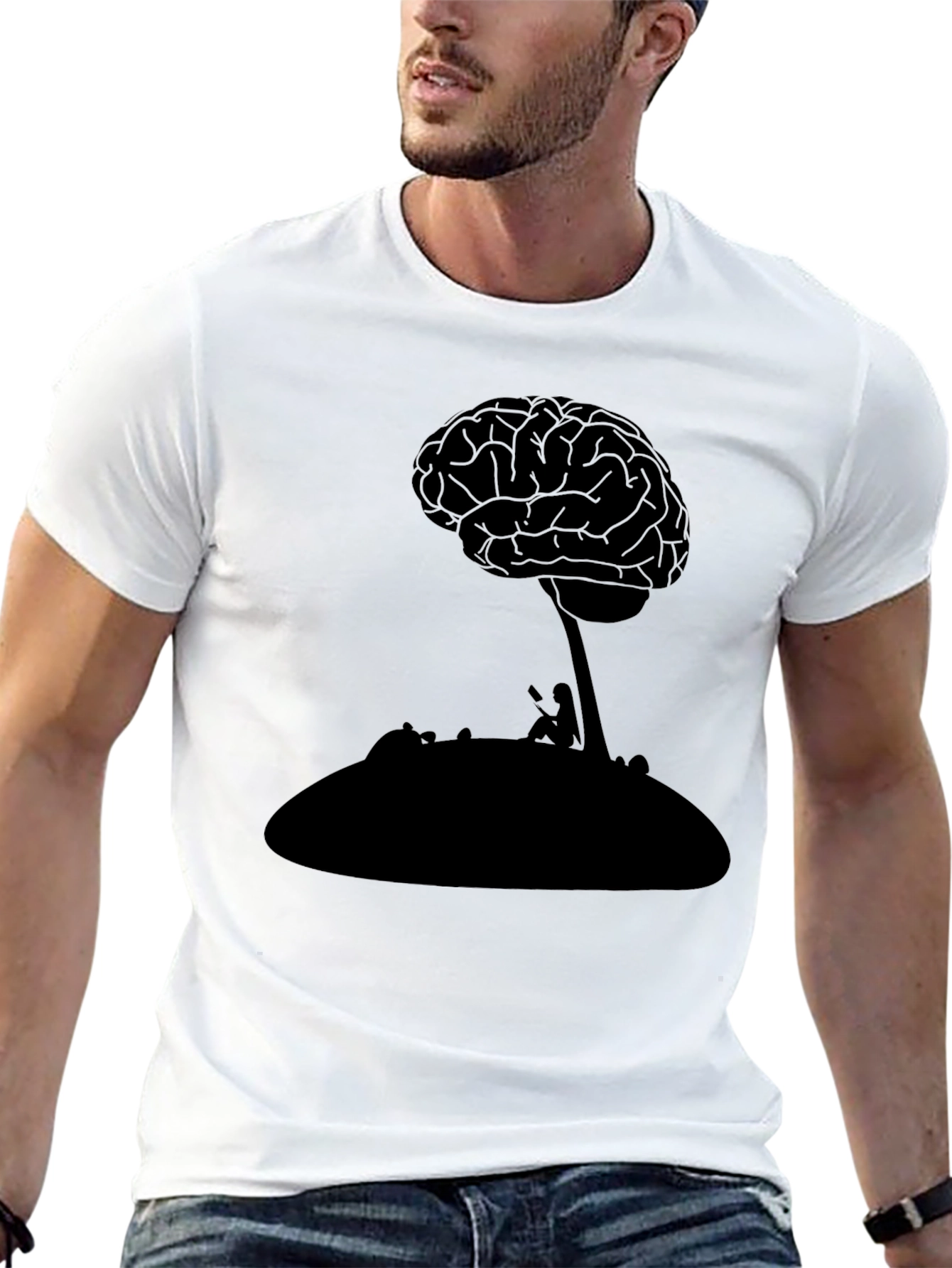 Brain Tree Graphic Tee - Black T-Shirt