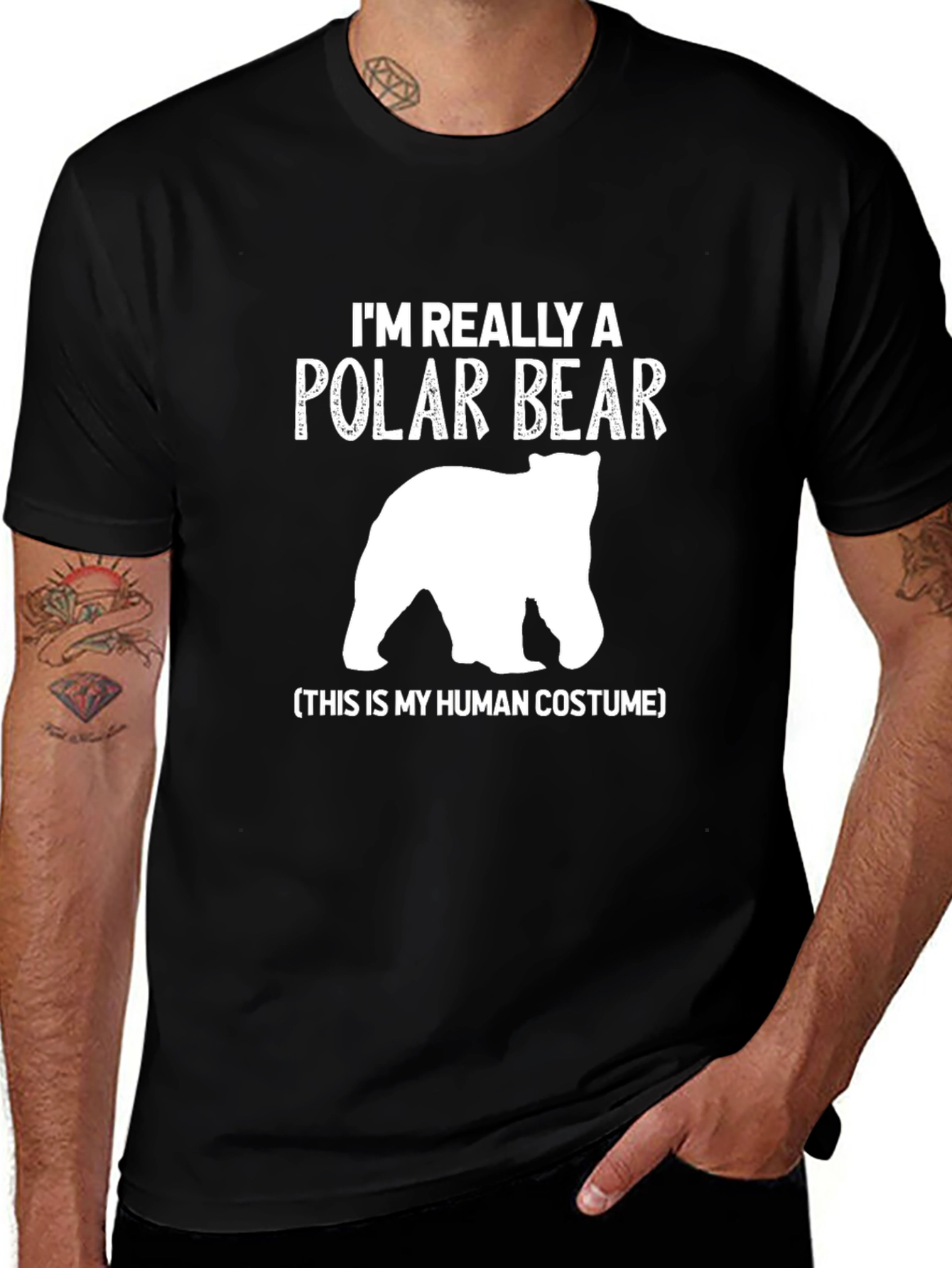 Polar Bear Costume T-Shirt Funny Animal Tee