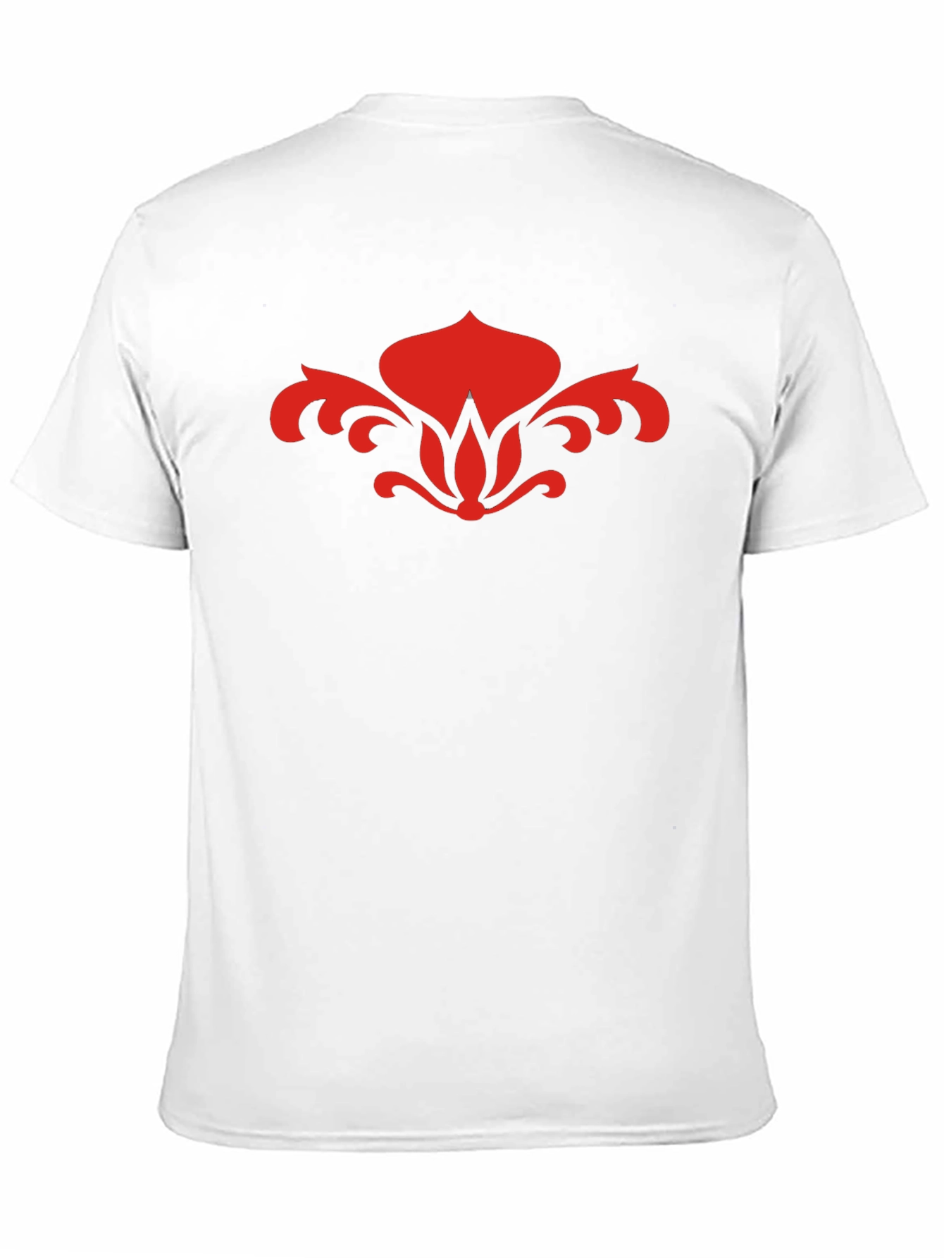 Red Floral Graphic Black T-Shirt
