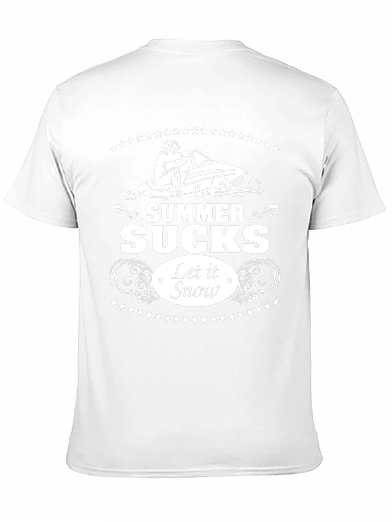 Summer Sucks Let It Snow Black Graphic Tee