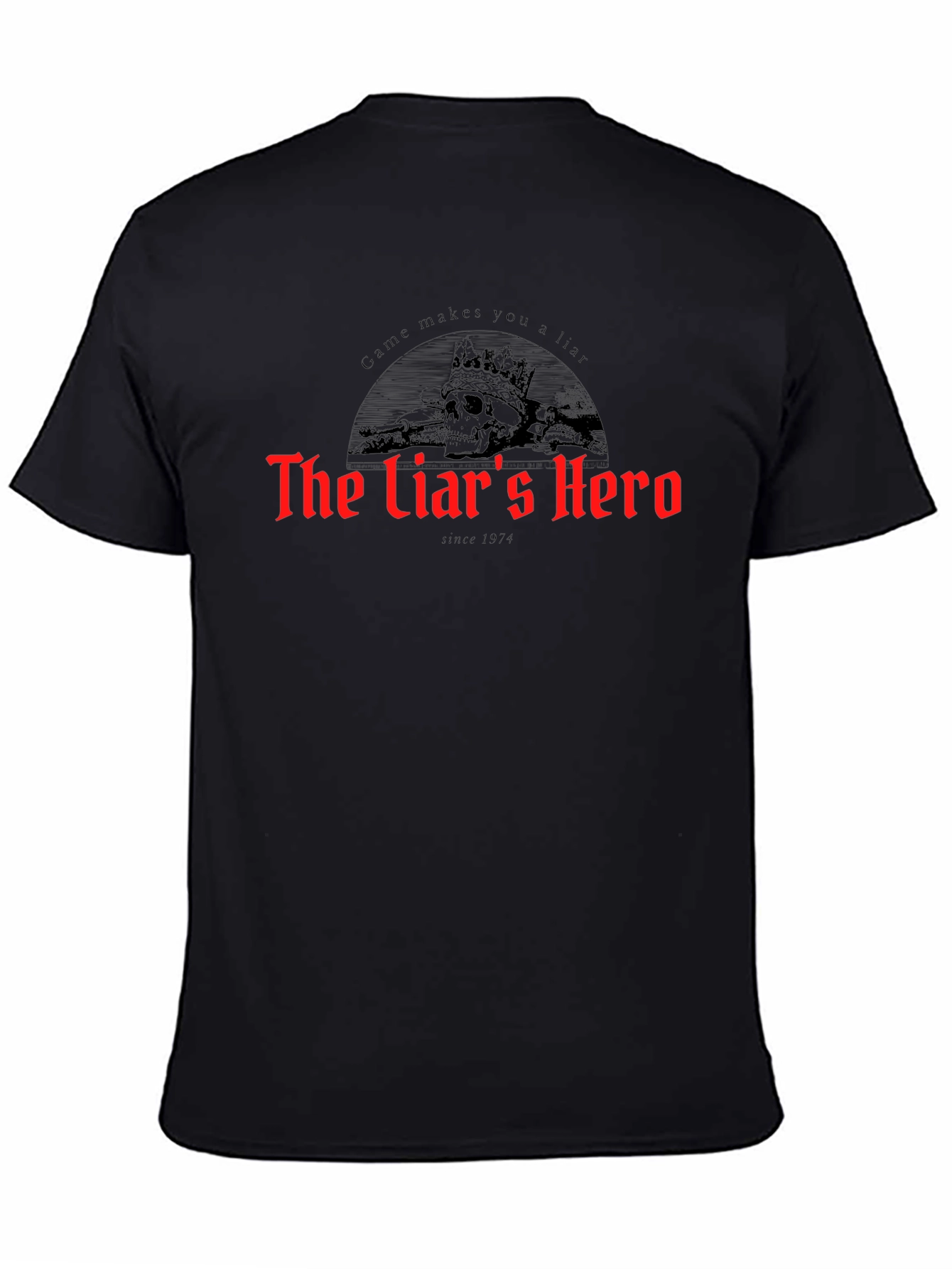 The Liars Hero Graphic Tee - Skull Crown Design