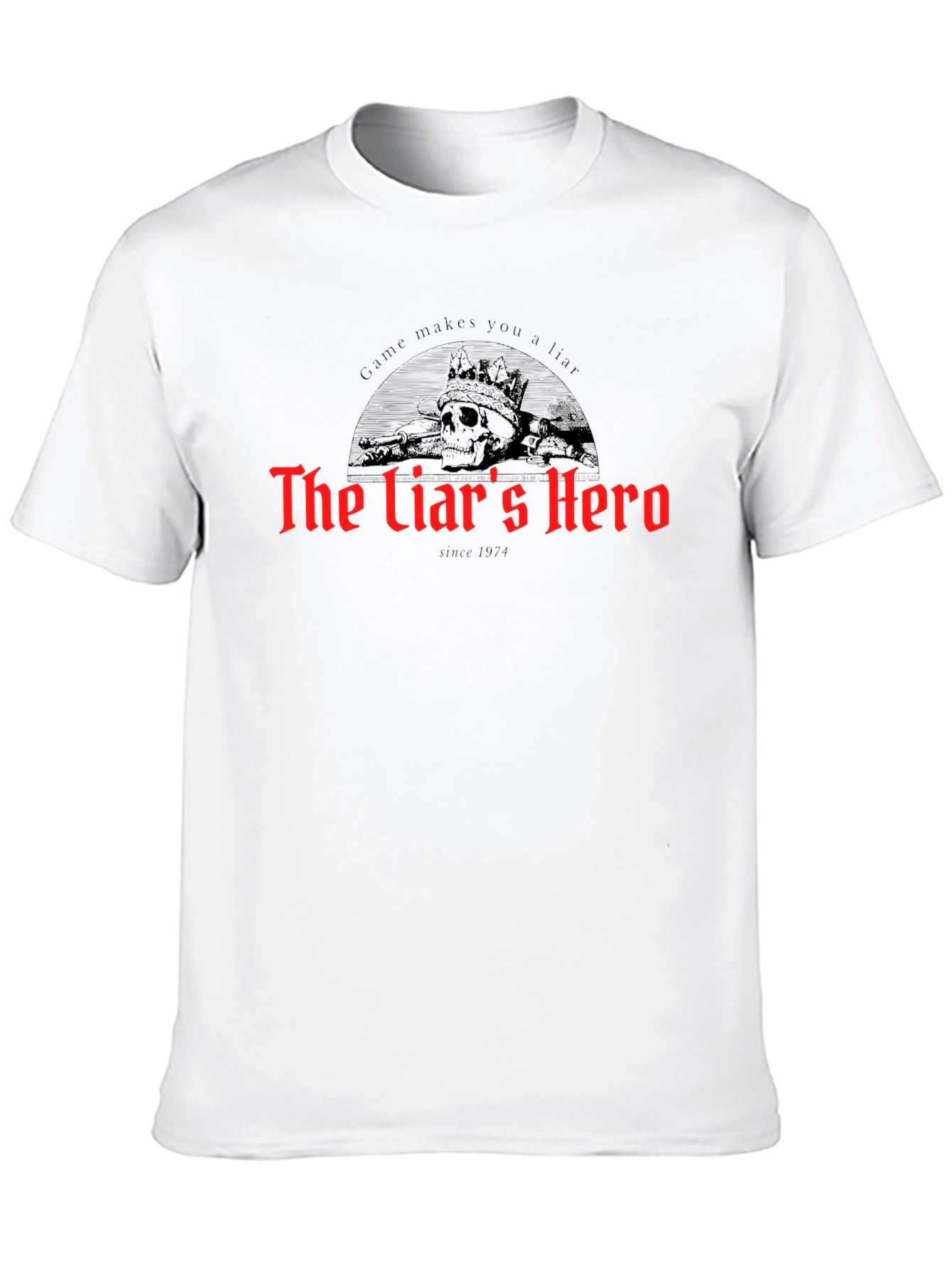 The Liars Hero Graphic Tee - Skull Crown Design