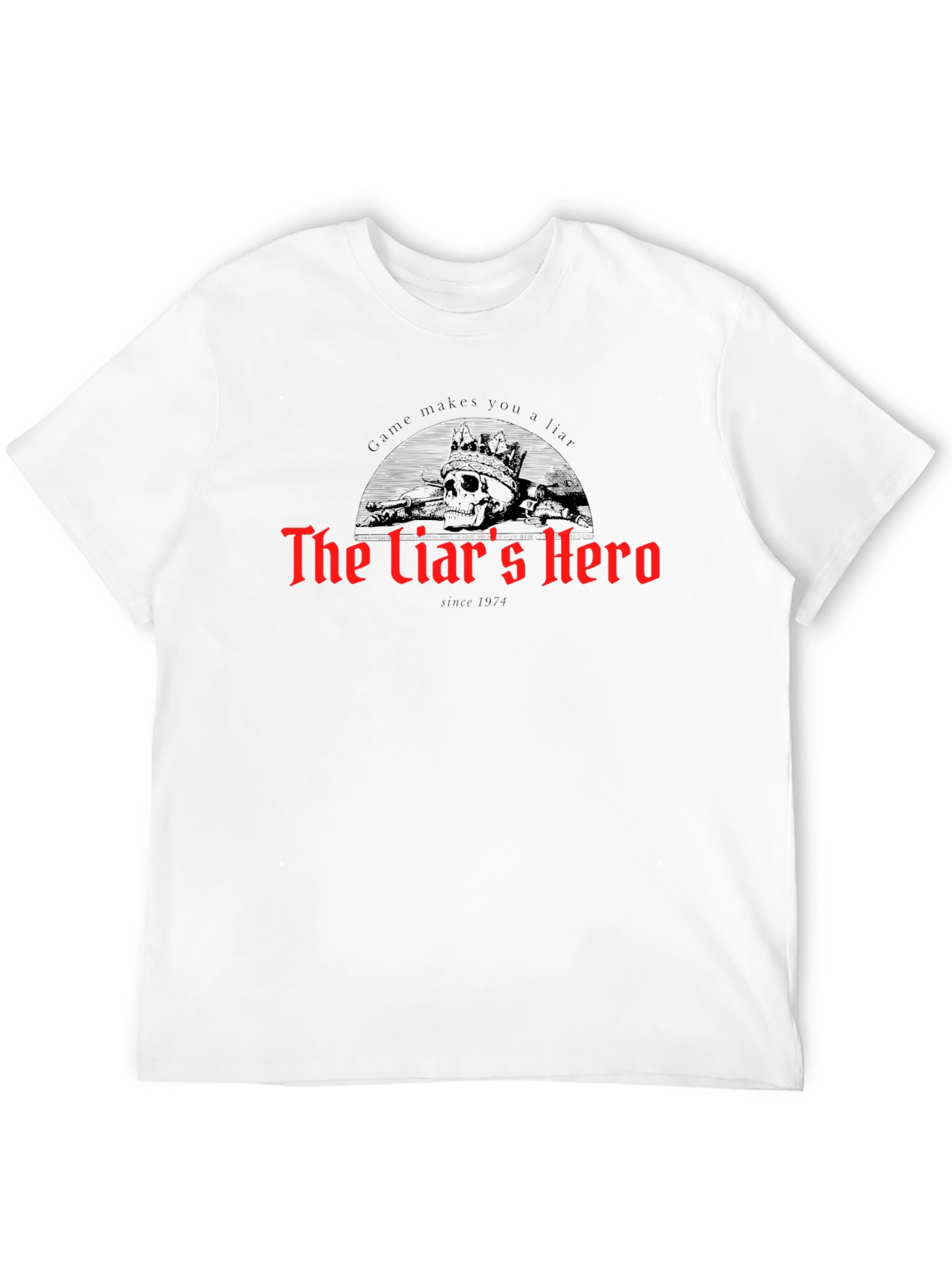 The Liars Hero Graphic Tee - Skull Crown Design