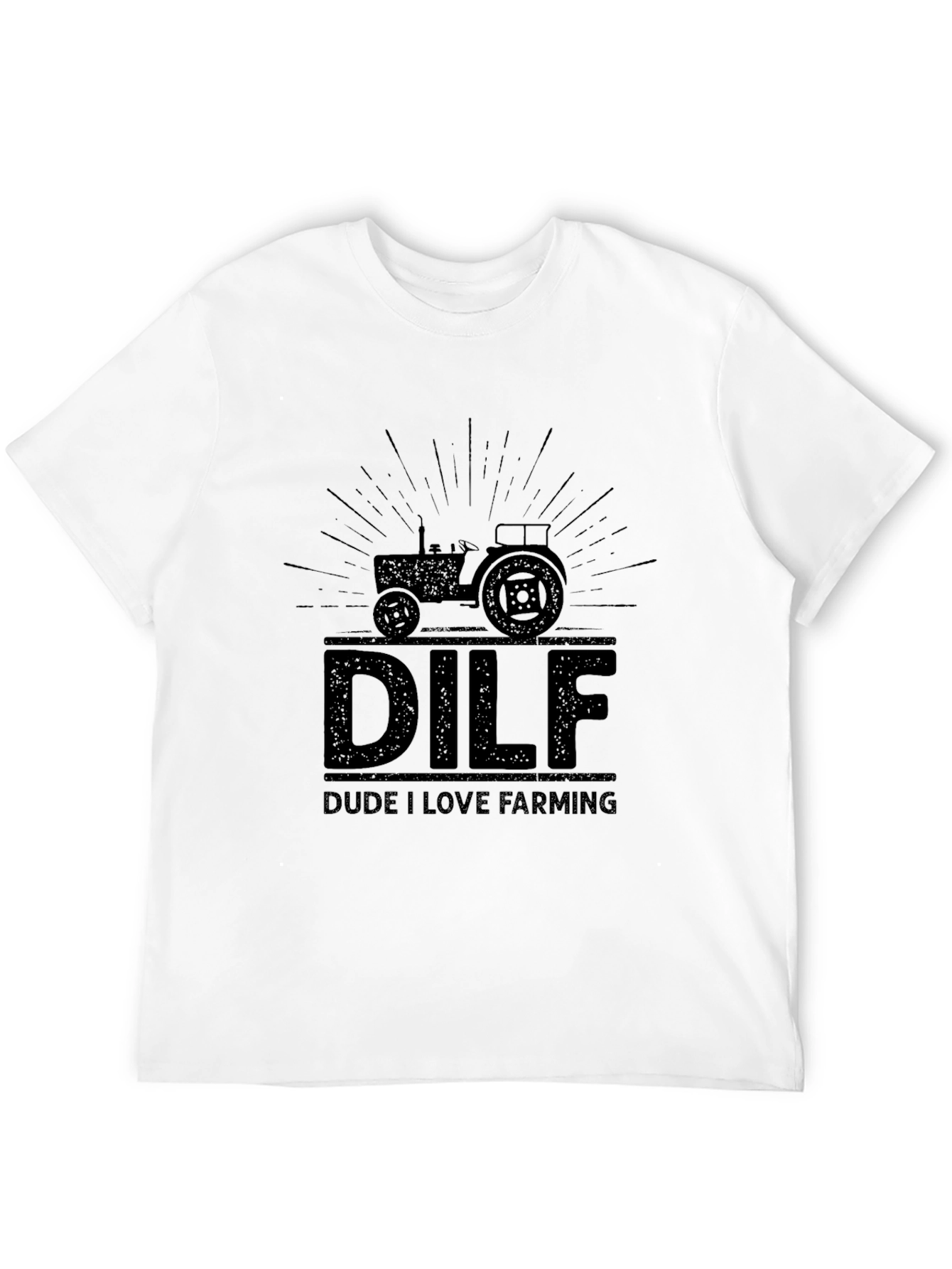 DILF Dude I Love Farming Graphic Tee - Black