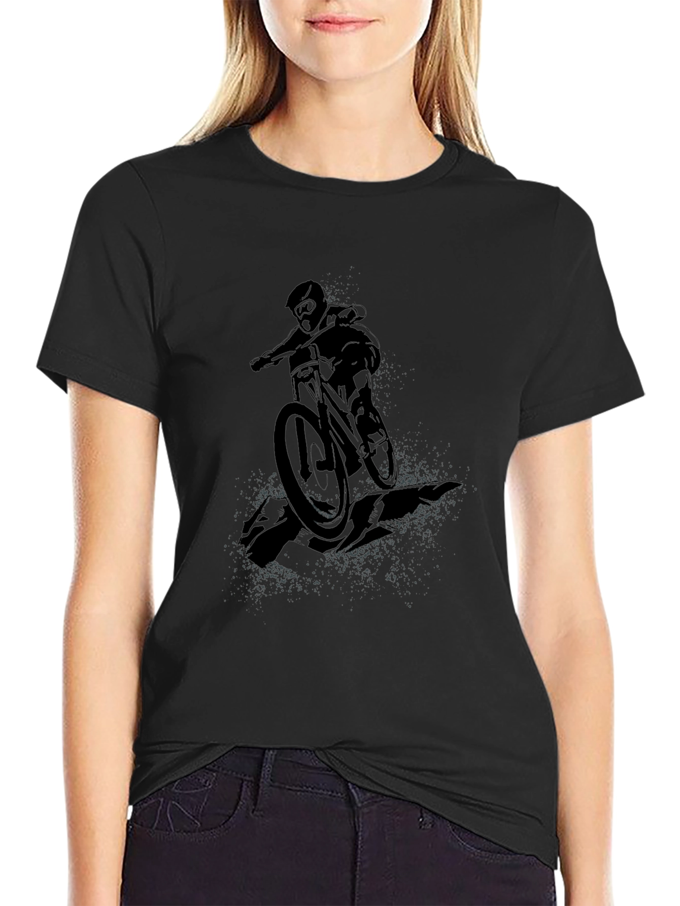 Mountain Biker Graphic Tee - Black