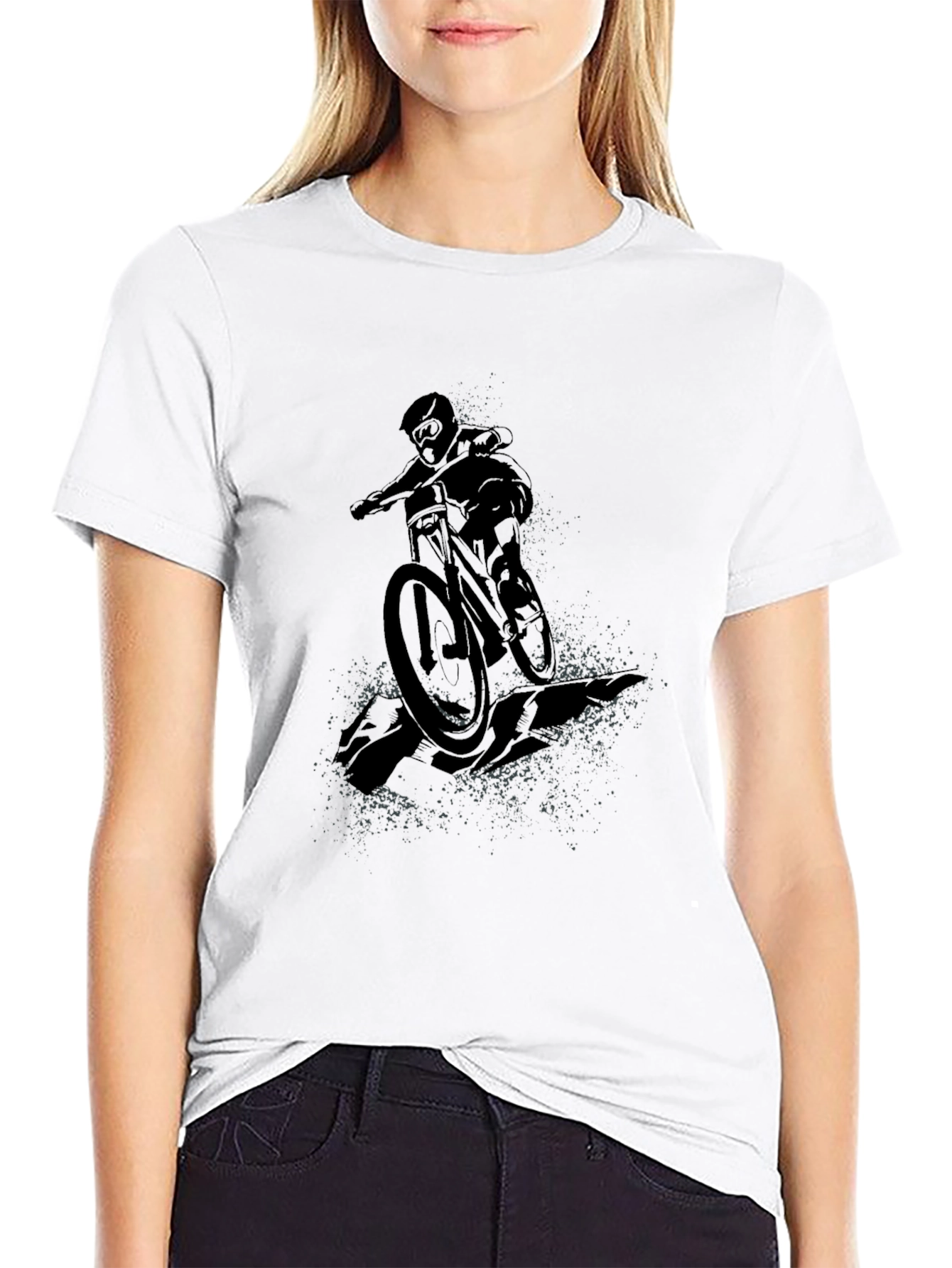 Mountain Biker Graphic Tee - Black