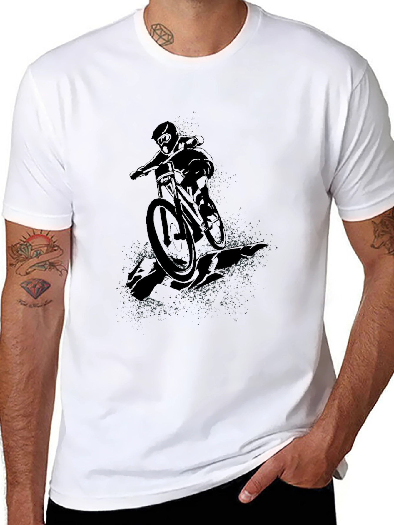 Mountain Biker Graphic Tee - Black