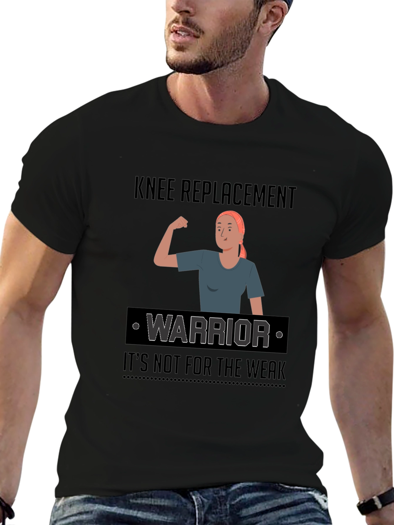 Knee Replacement Warrior Graphic T-Shirt