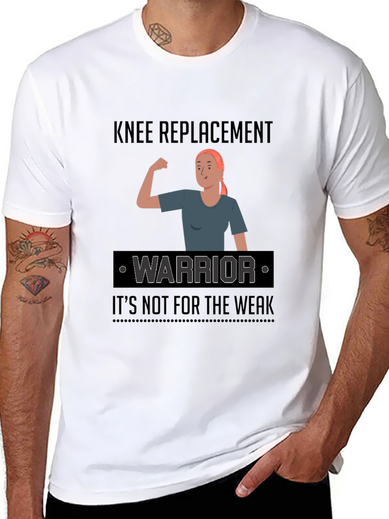 Knee Replacement Warrior Graphic T-Shirt