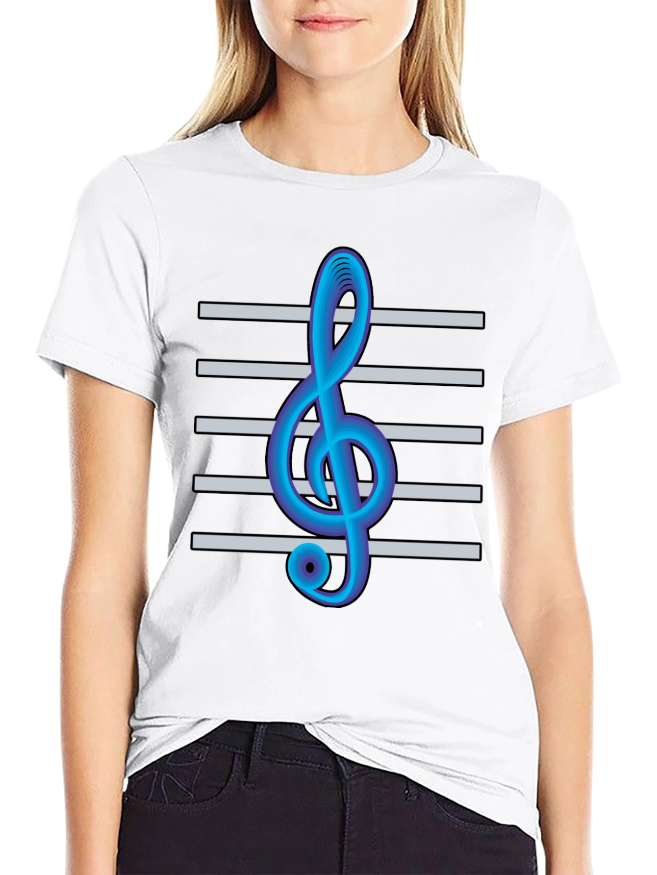 Musical Note Treble Clef T-Shirt - Music Lover Tee