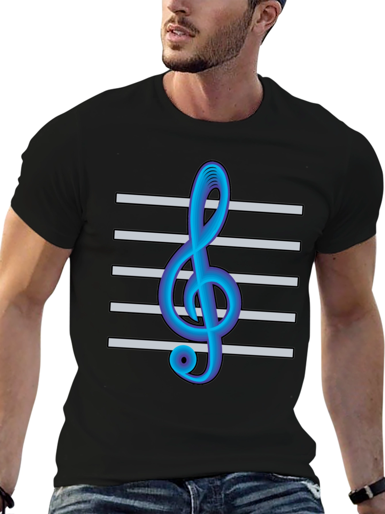 Musical Note Treble Clef T-Shirt - Music Lover Tee
