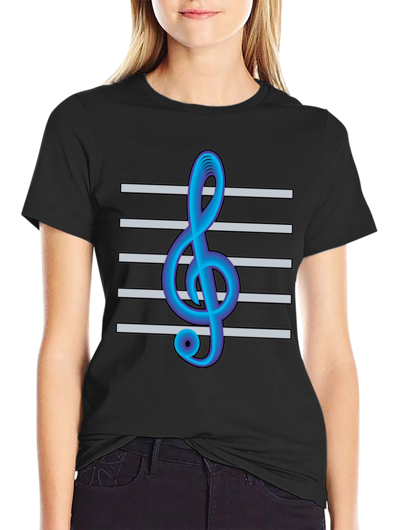Musical Note Treble Clef T-Shirt - Music Lover Tee