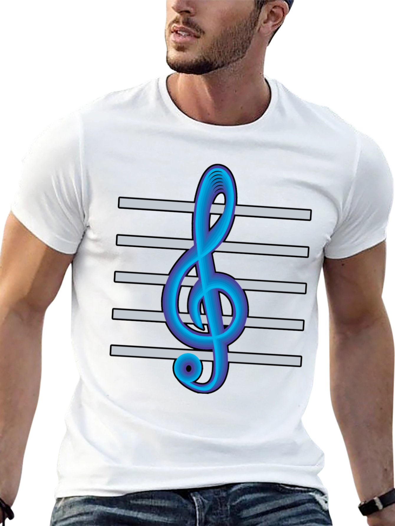 Musical Note Treble Clef T-Shirt - Music Lover Tee