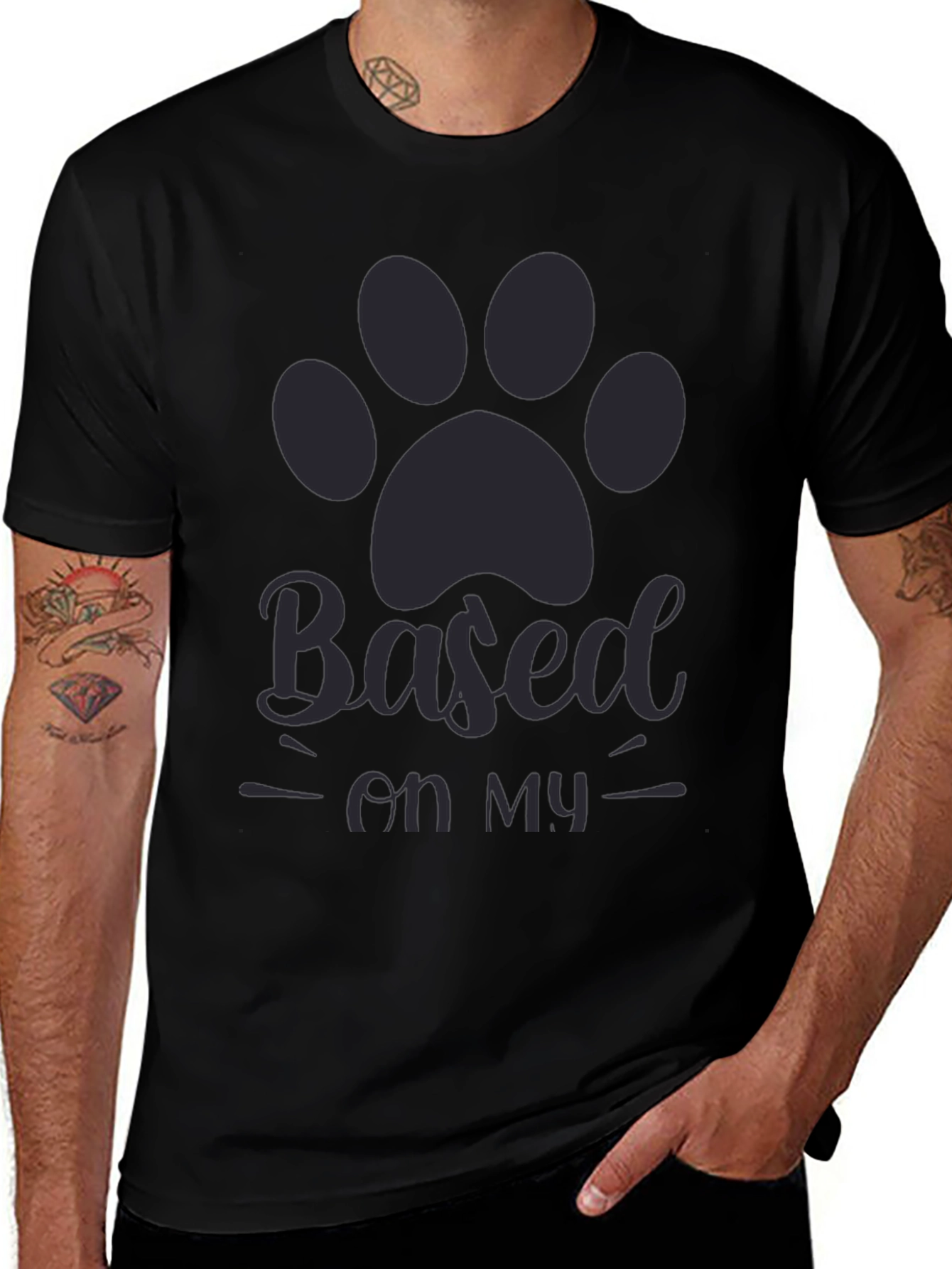 Based on my dog T-shirt