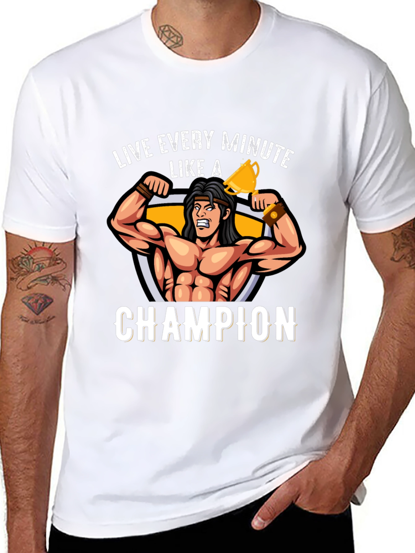Live Every Minute Like A Champion Graphic T-Shirt