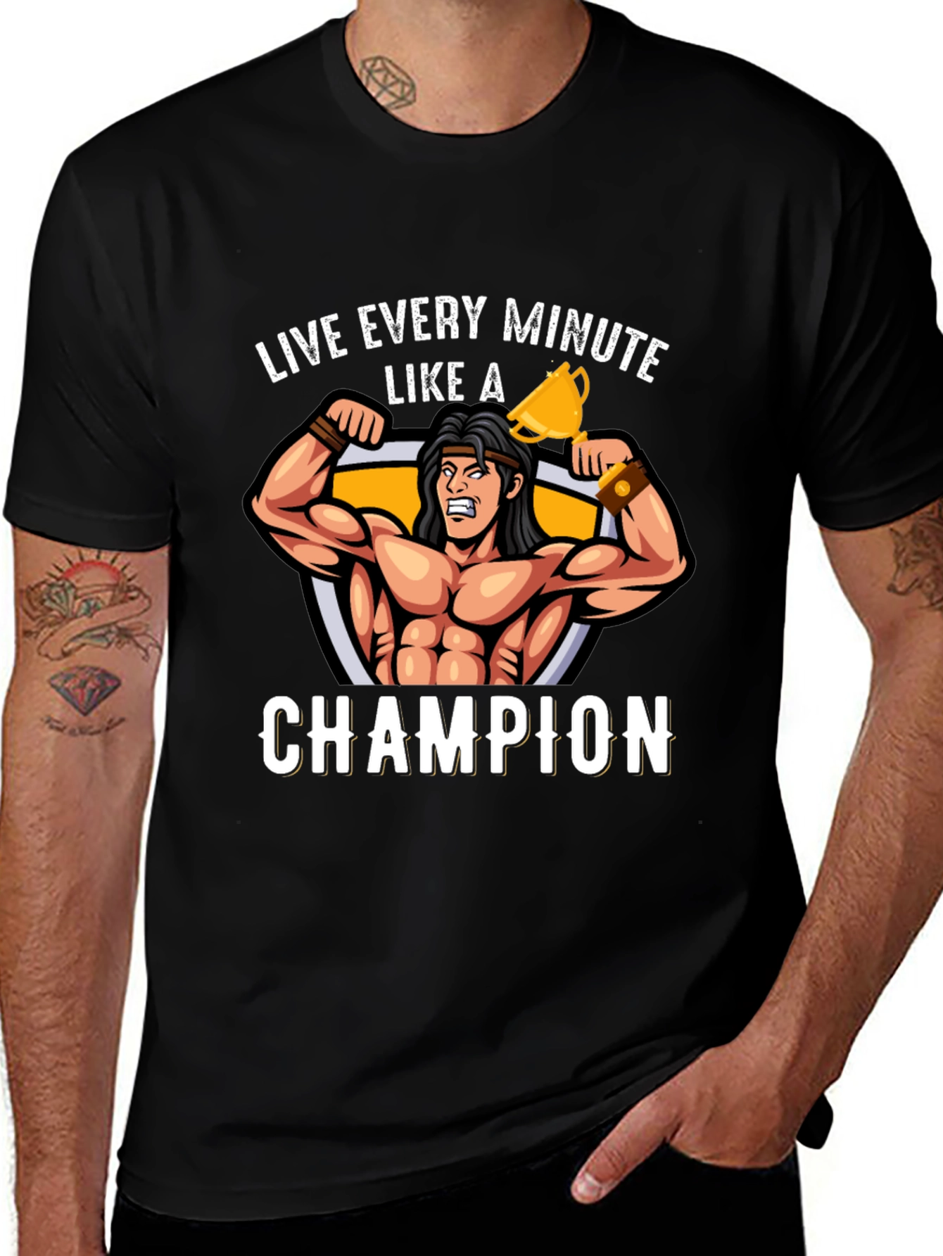 Live Every Minute Like A Champion Graphic T-Shirt