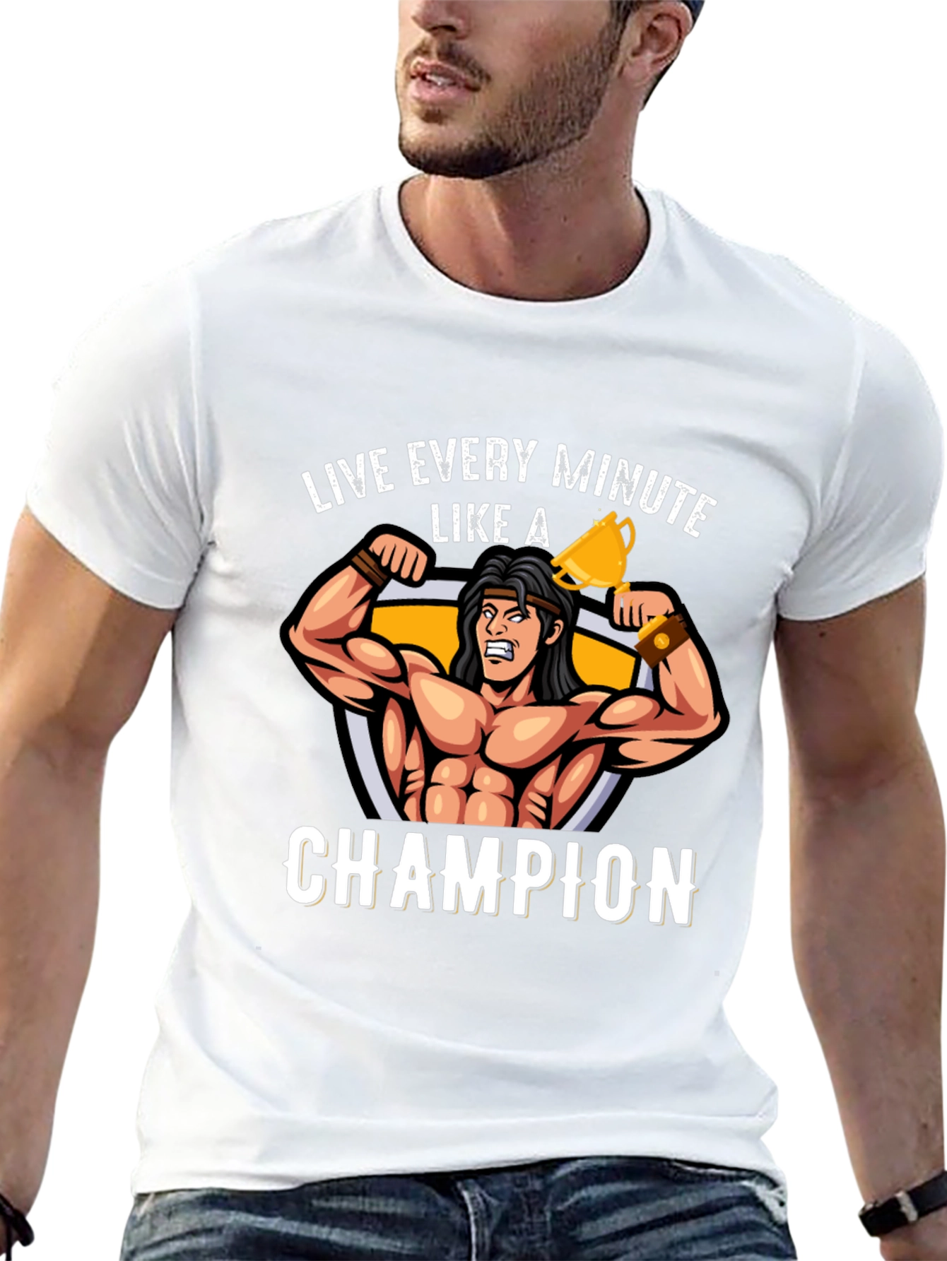Live Every Minute Like A Champion Graphic T-Shirt