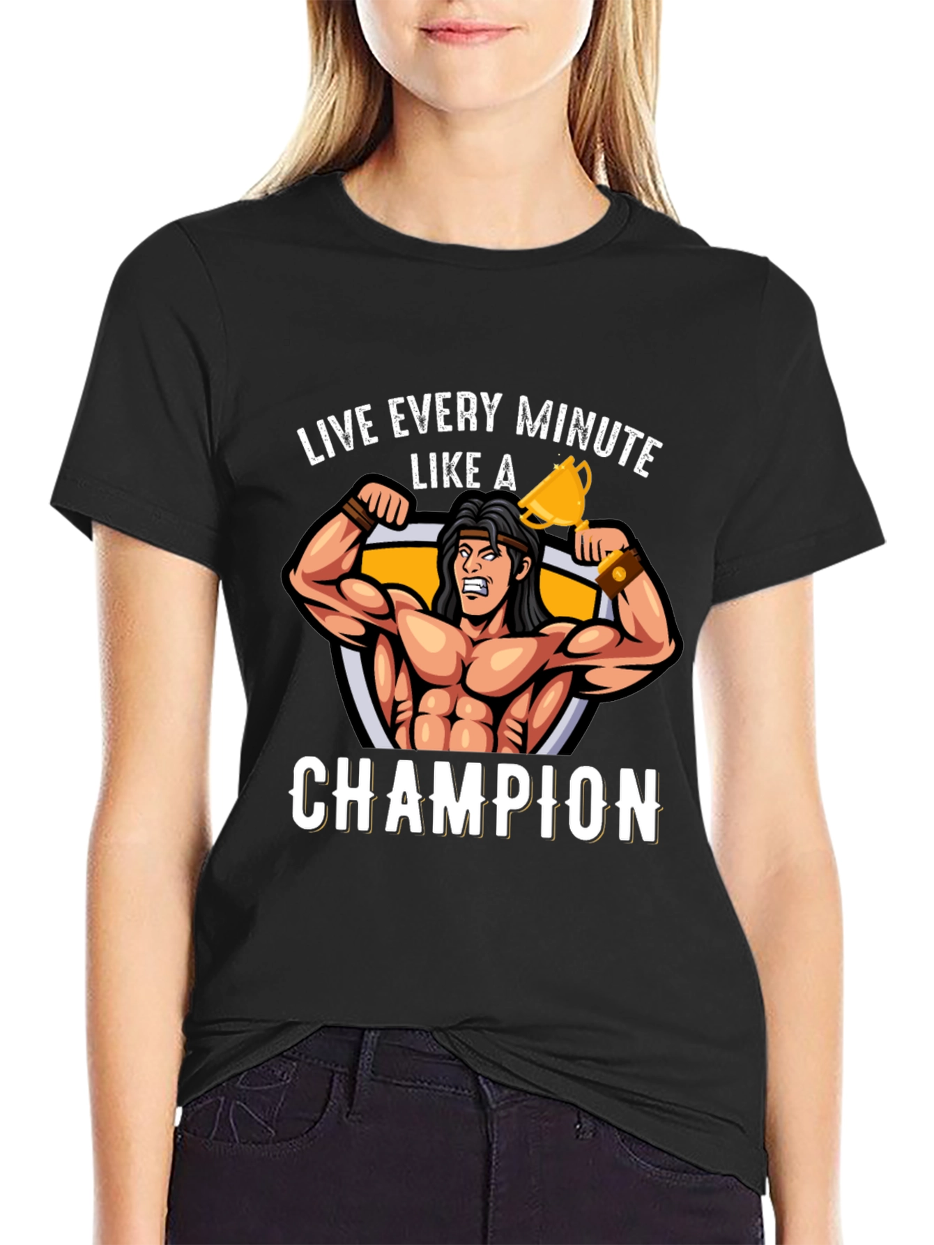 Live Every Minute Like A Champion Graphic T-Shirt