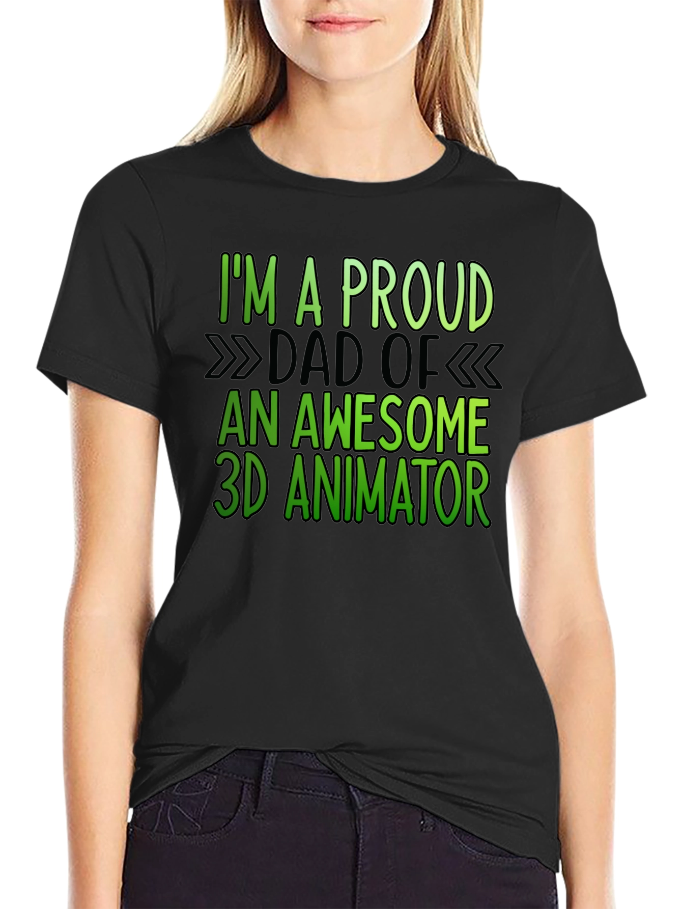 Proud Dad of 3D Animator Graphic T-Shirt