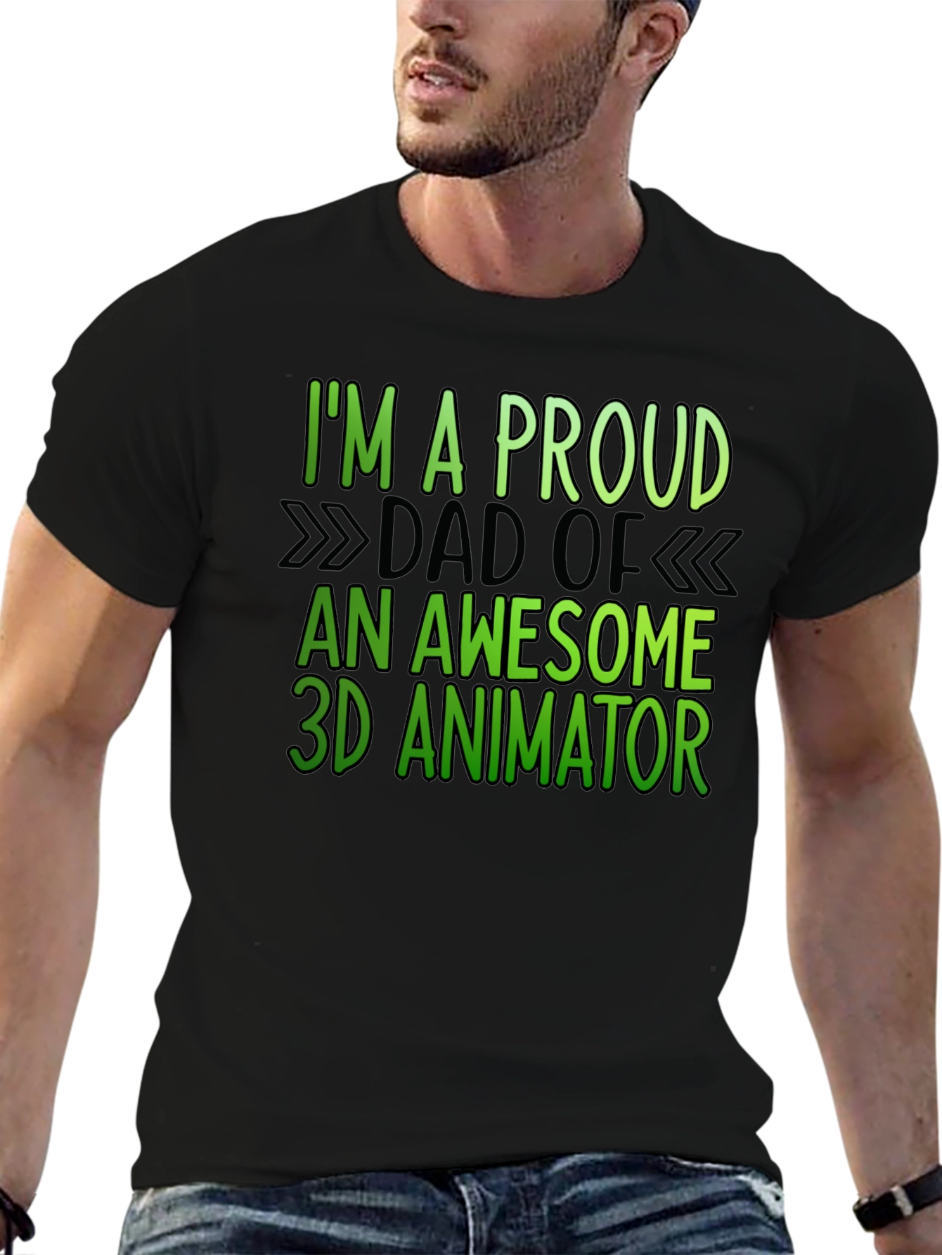 Proud Dad of 3D Animator Graphic T-Shirt
