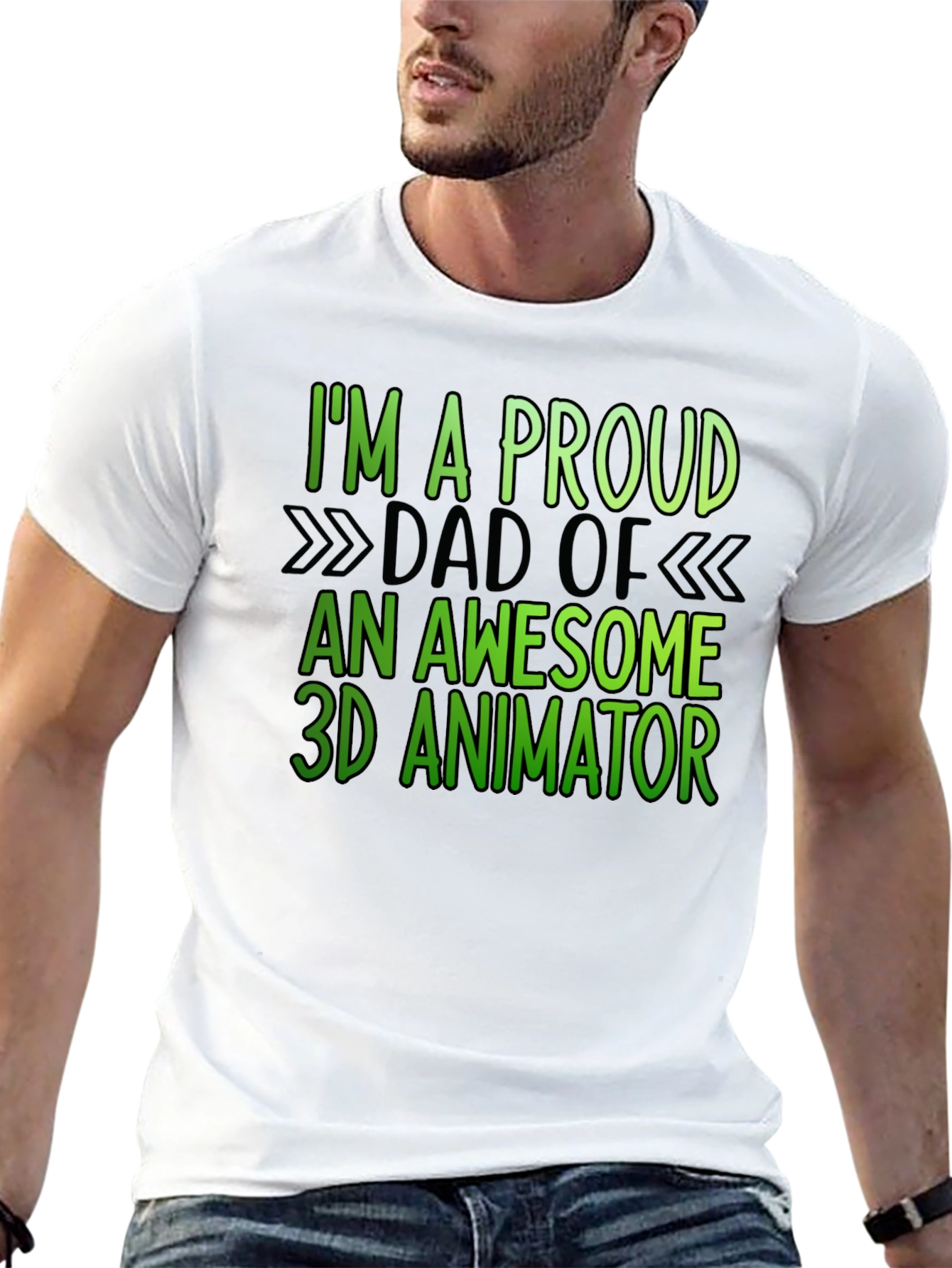 Proud Dad of 3D Animator Graphic T-Shirt
