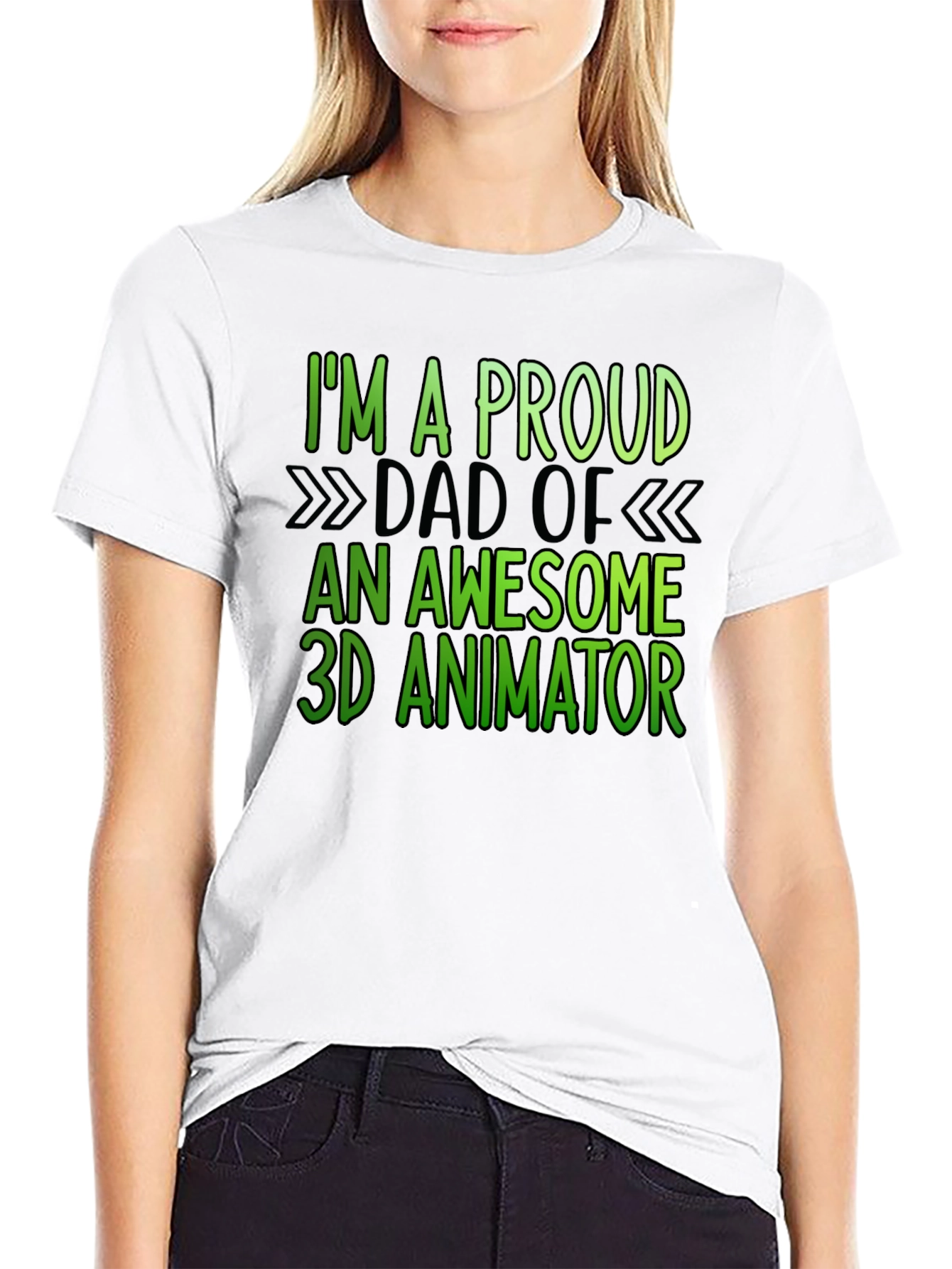 Proud Dad of 3D Animator Graphic T-Shirt