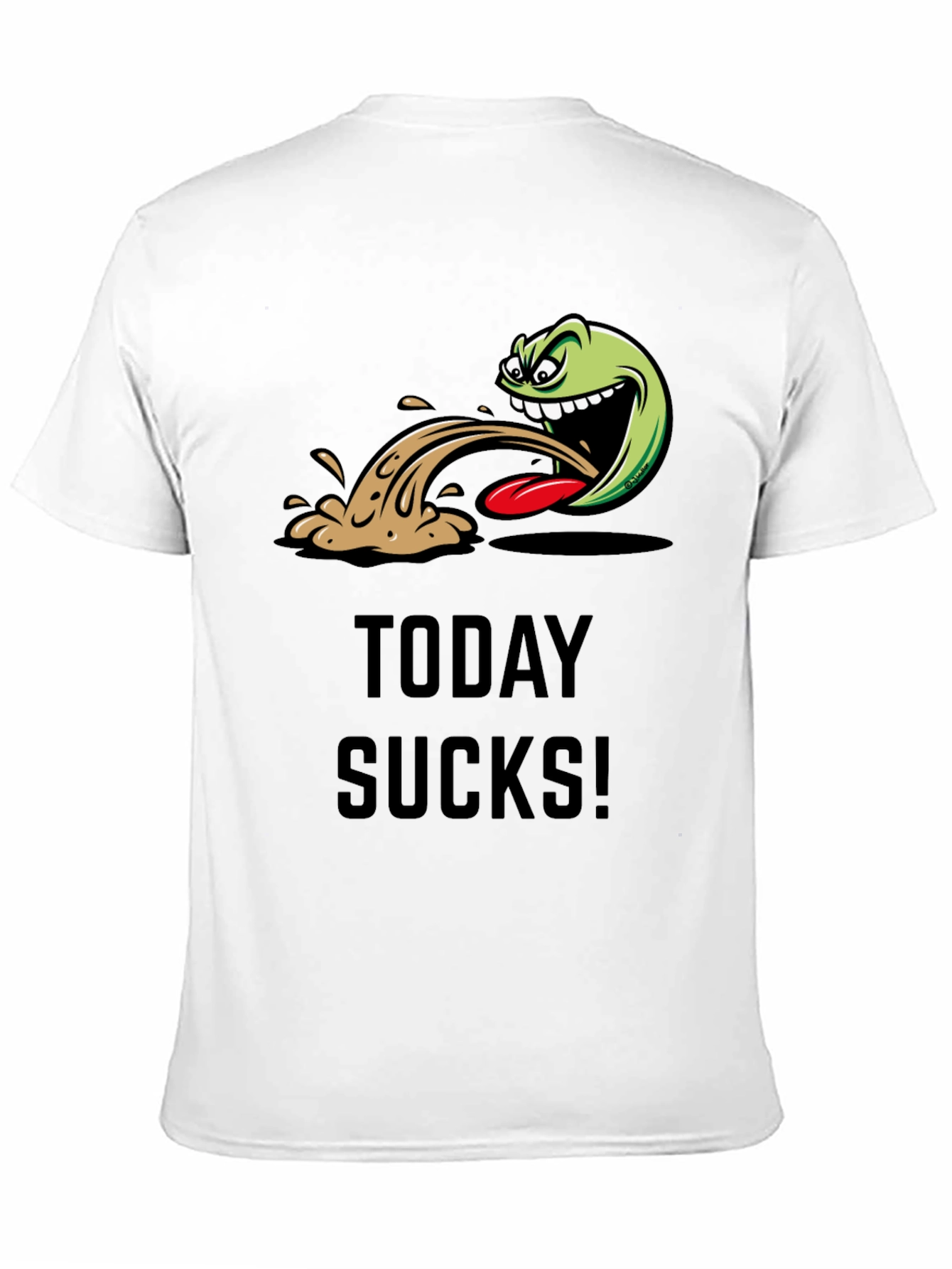 Today Sucks Graphic Tee - Black Cotton Blend T-Shirt
