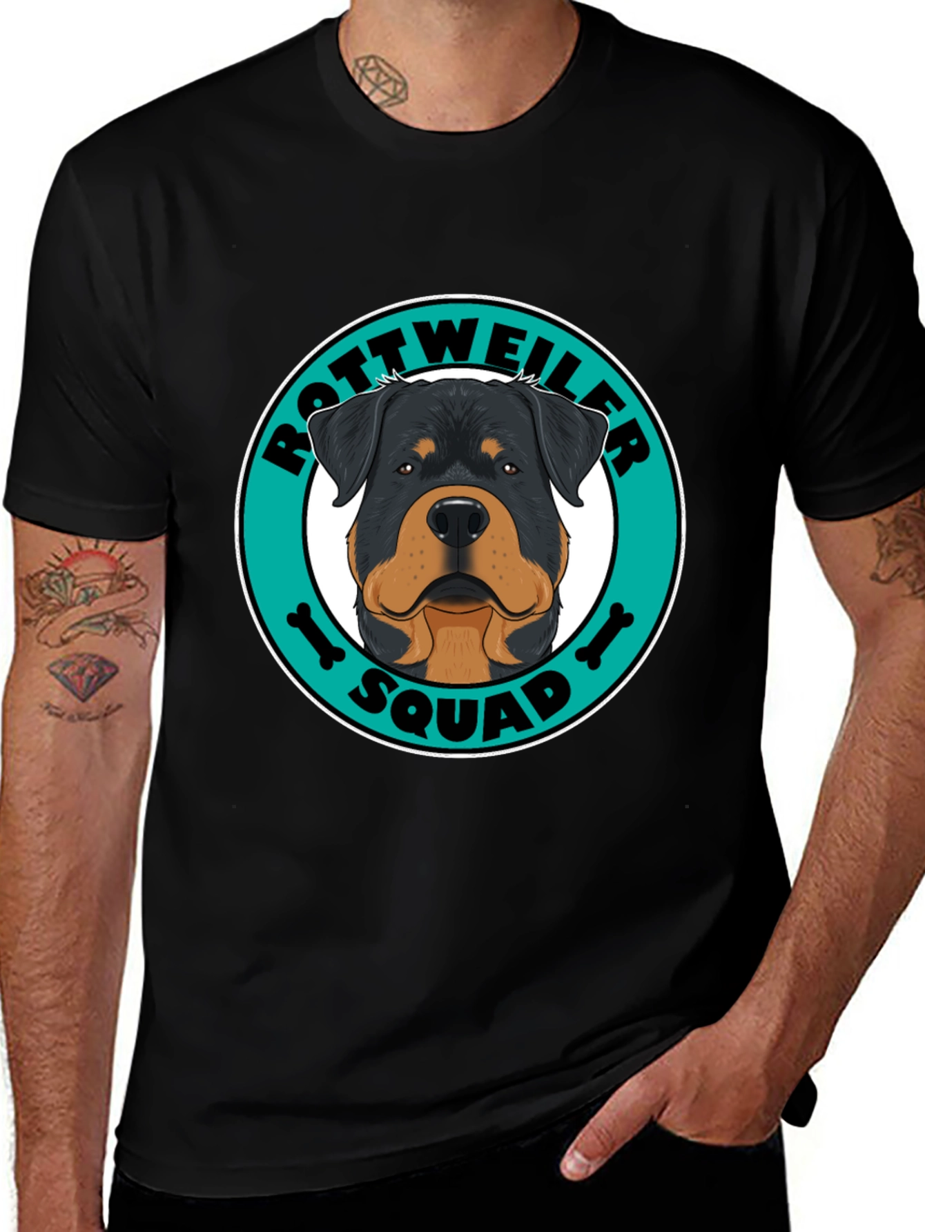 Rottweiler Squad Graphic Tee - Dog Lover Shirt