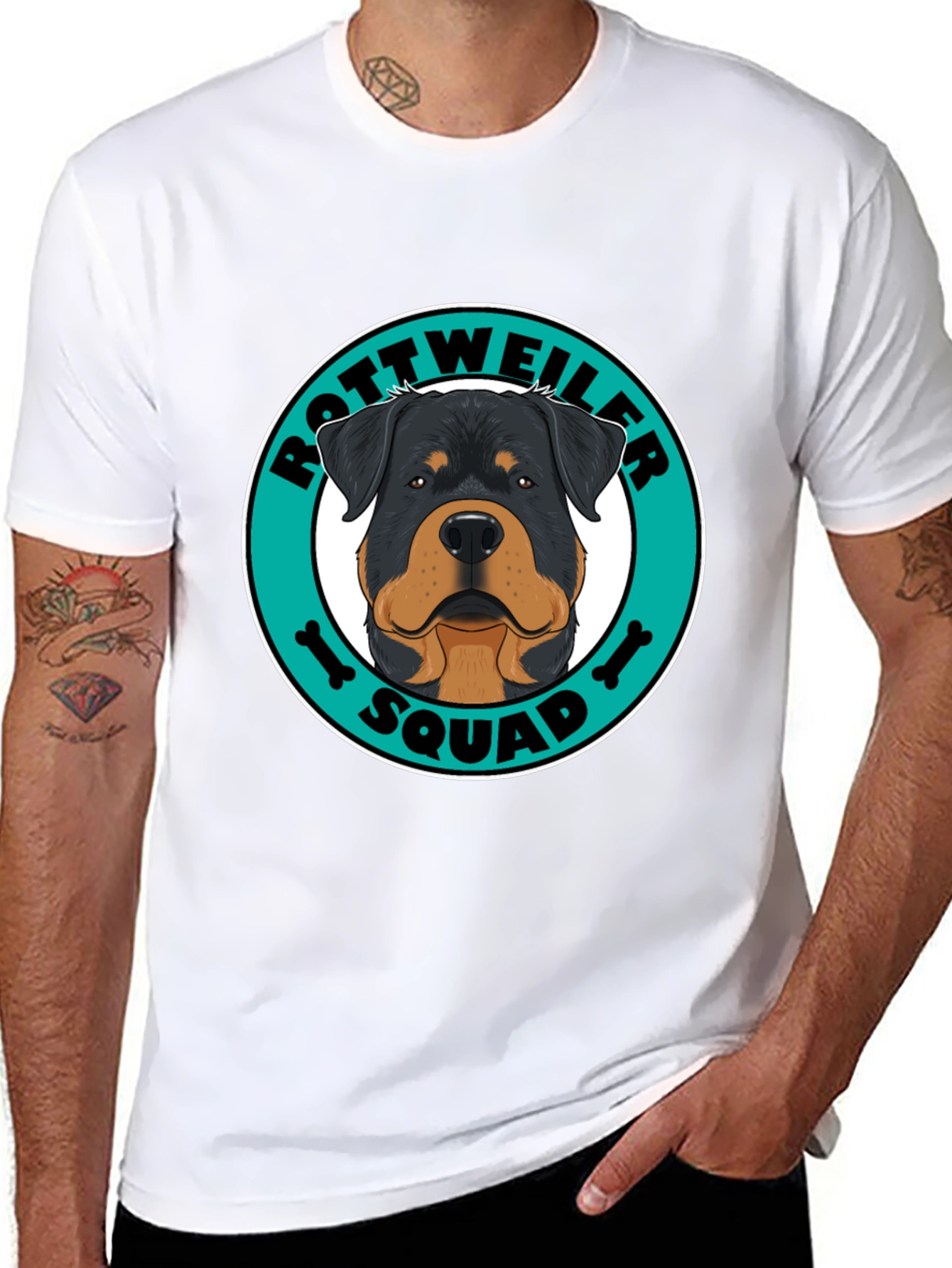 Rottweiler Squad Graphic Tee - Dog Lover Shirt