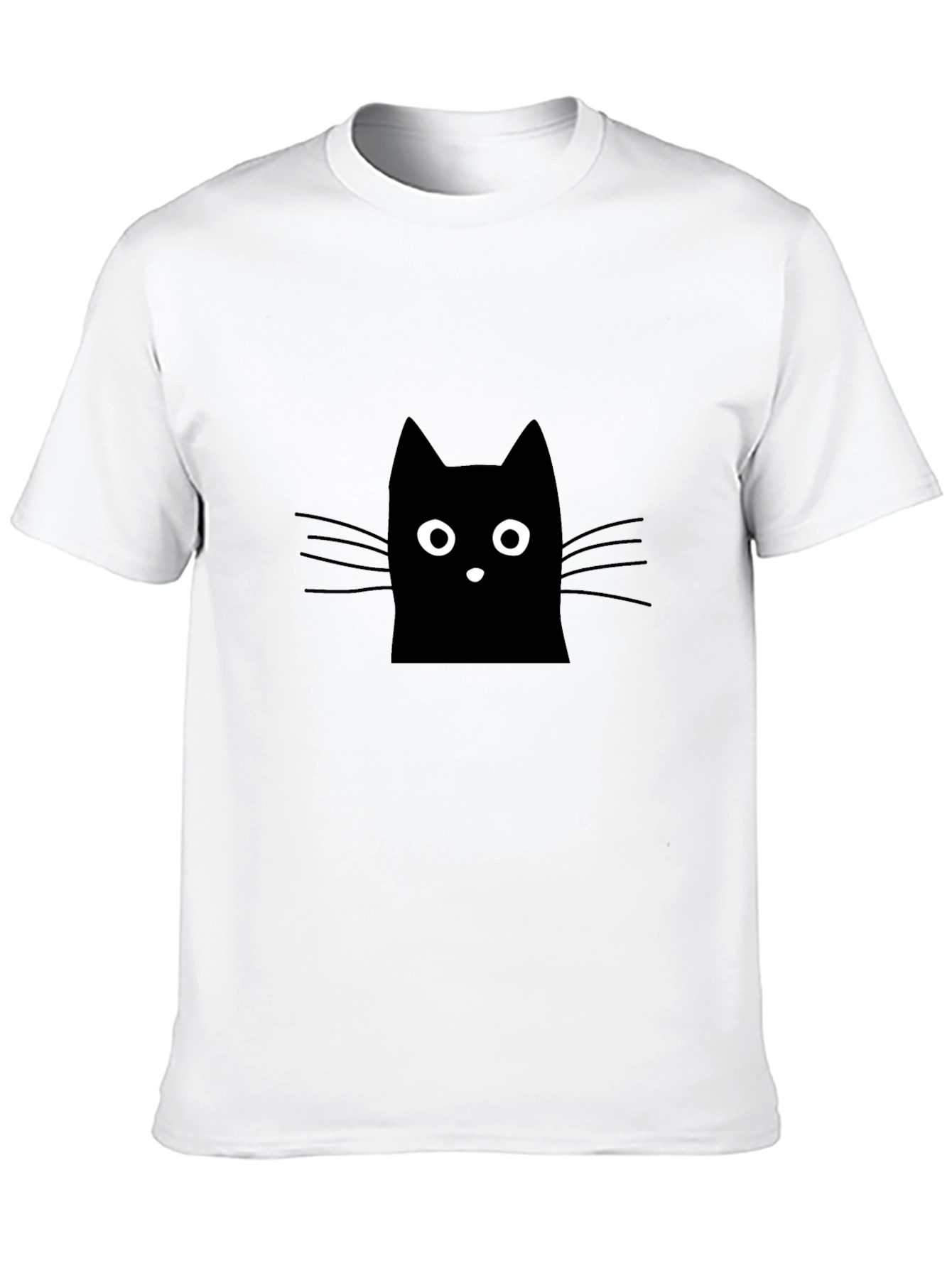 Black Cat Graphic Tee - Mens Casual Shirt
