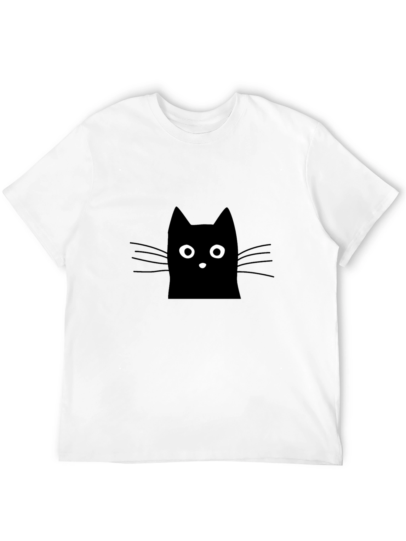 Black Cat Graphic Tee - Mens Casual Shirt