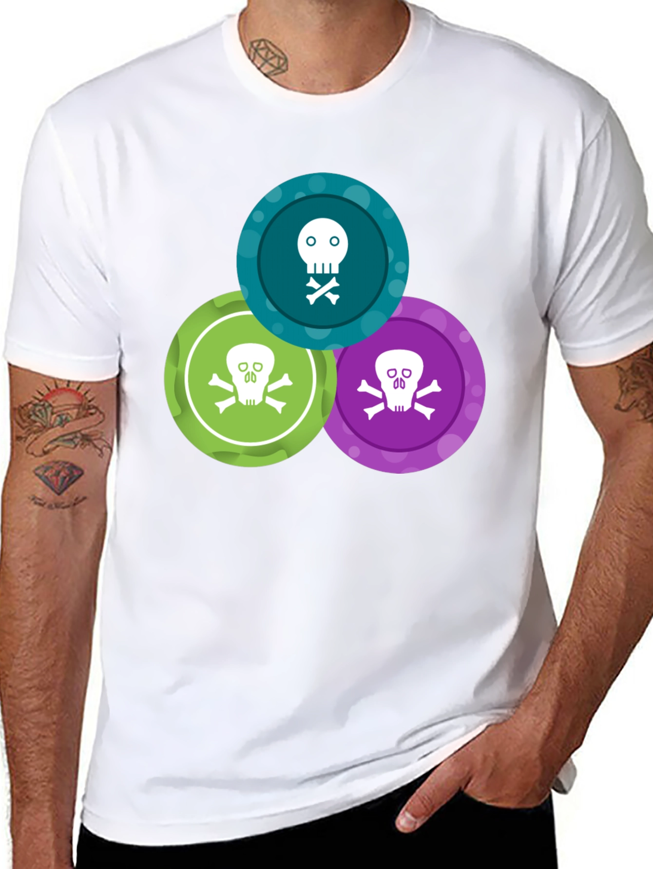 Skull & Crossbones T-Shirt - Graphic Print Tee