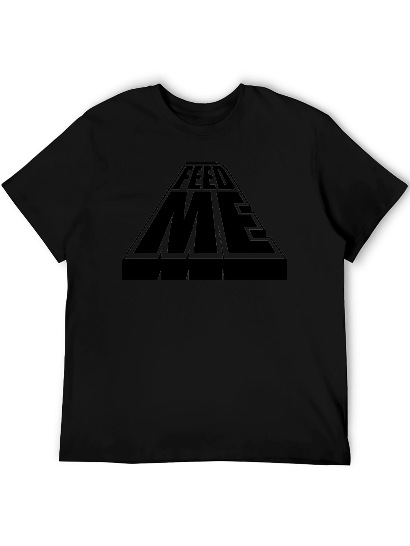 Feed Me Graphic Tee - Black Cotton T-Shirt
