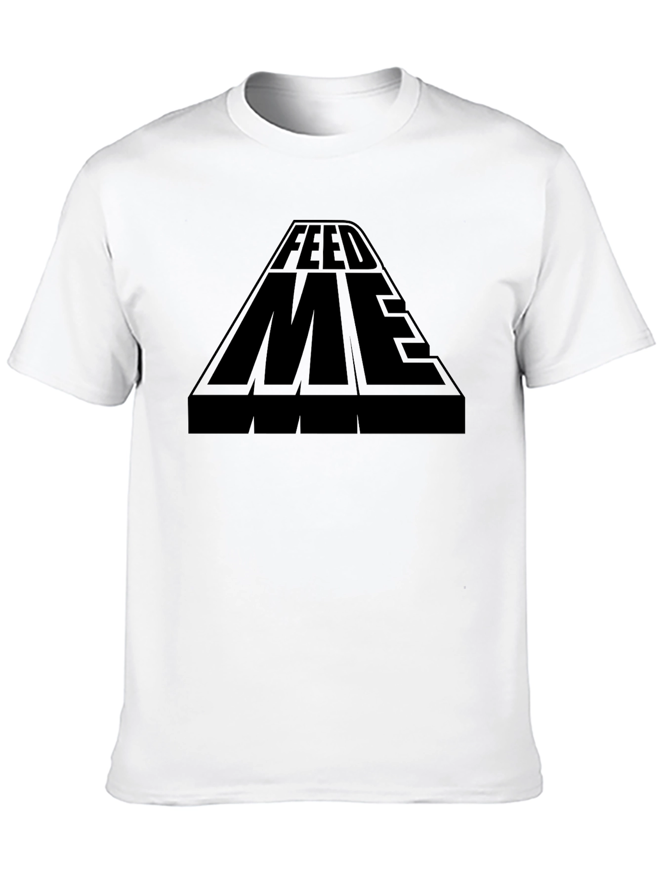 Feed Me Graphic Tee - Black Cotton T-Shirt