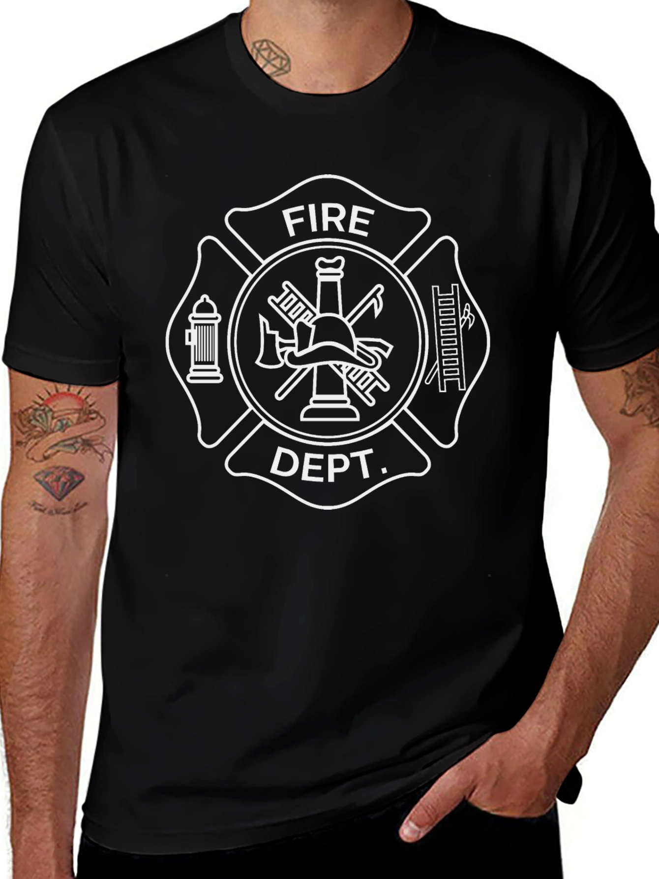 Fire Dept. Maltese Cross T-Shirt