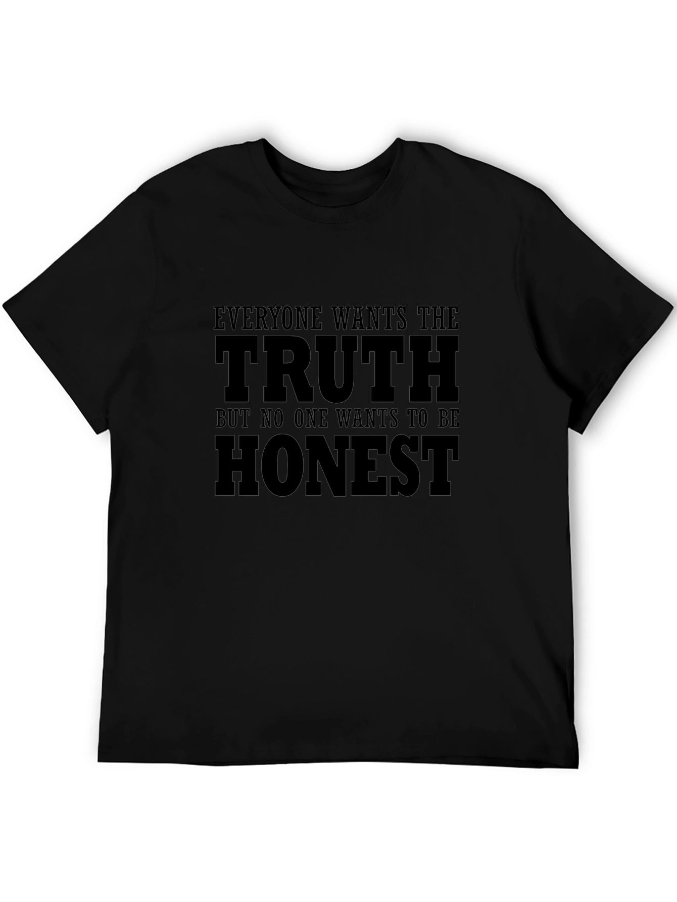 Truth Honest Graphic Tee - Mens Black T-Shirt