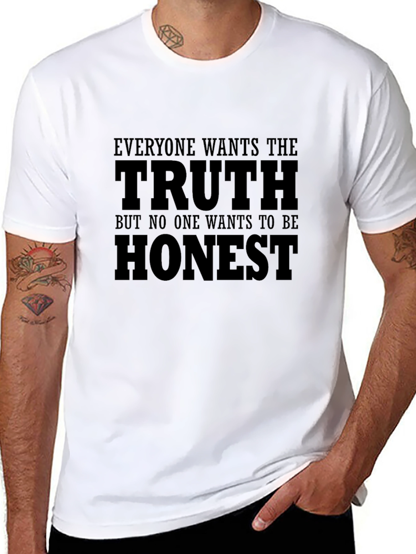Truth Honest Graphic Tee - Mens Black T-Shirt