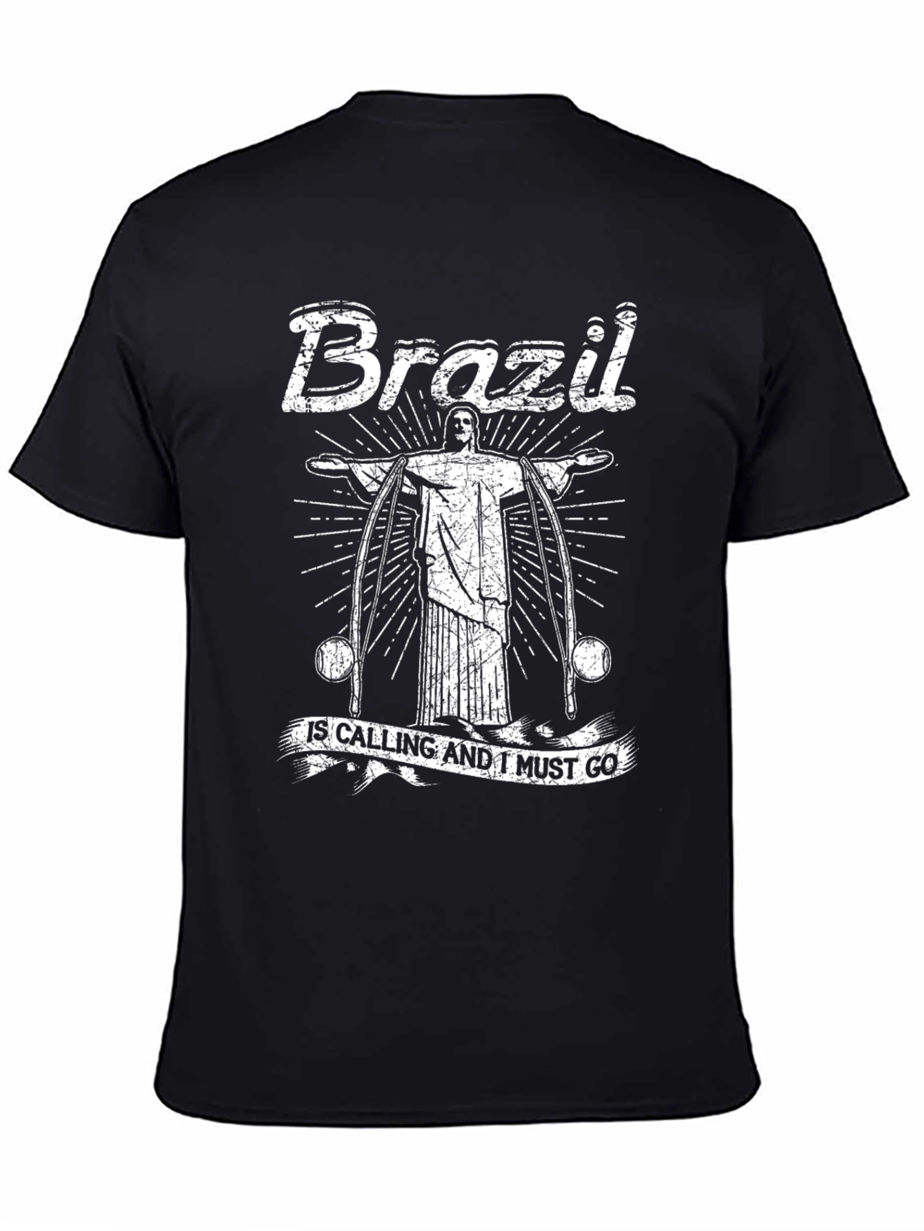 Brazil Calling Graphic Tee - Mens Black T-Shirt