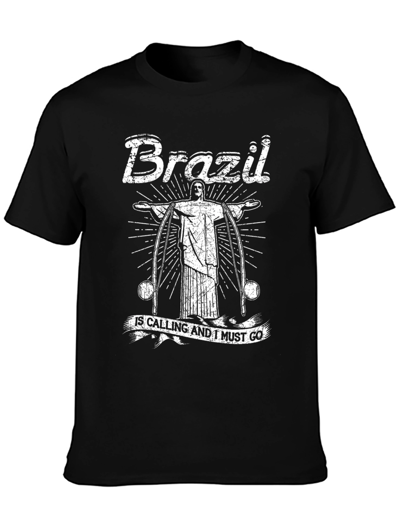 Brazil Calling Graphic Tee - Mens Black T-Shirt