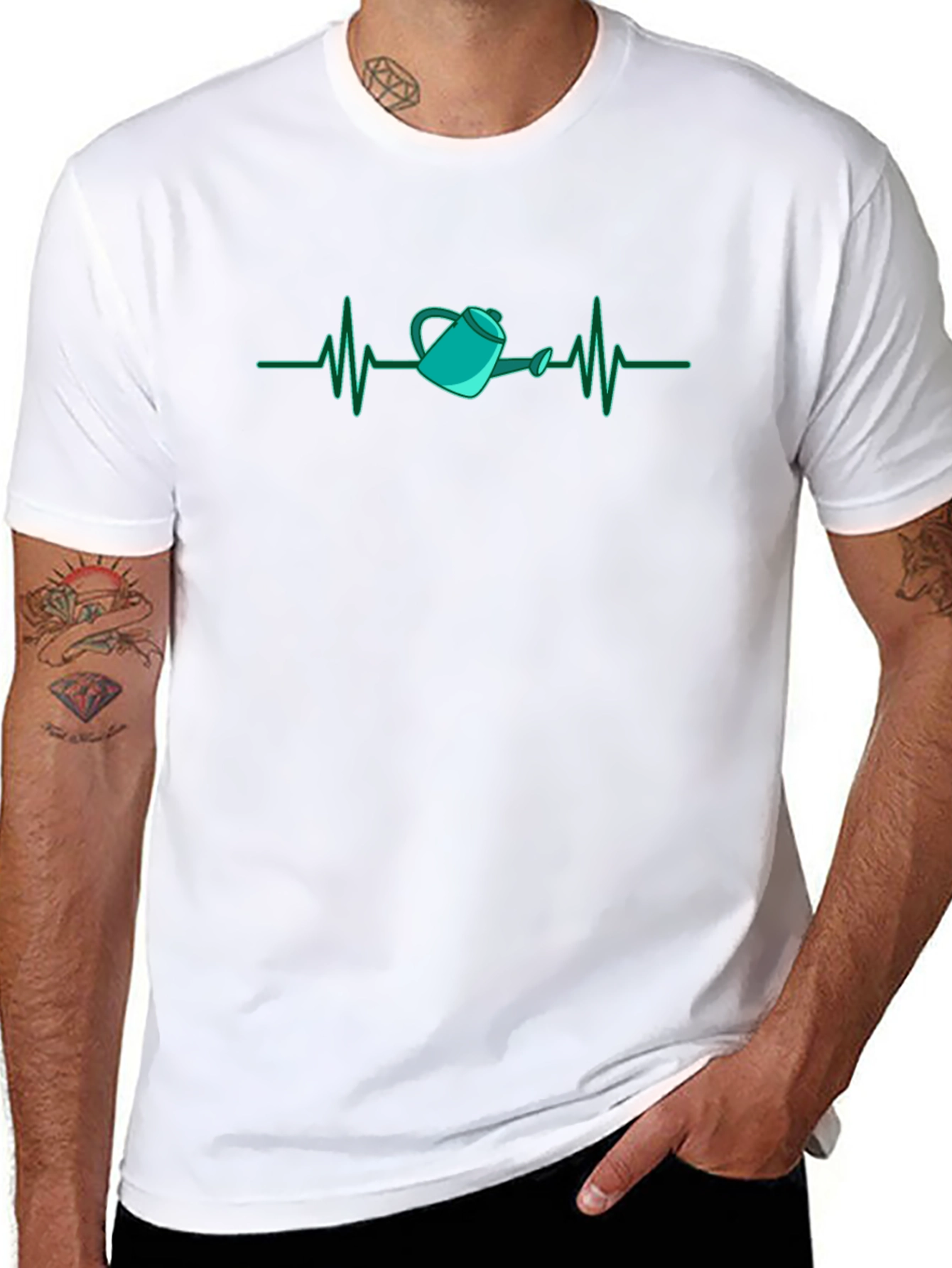 Gardeners Heartbeat T-Shirt - Black Cotton