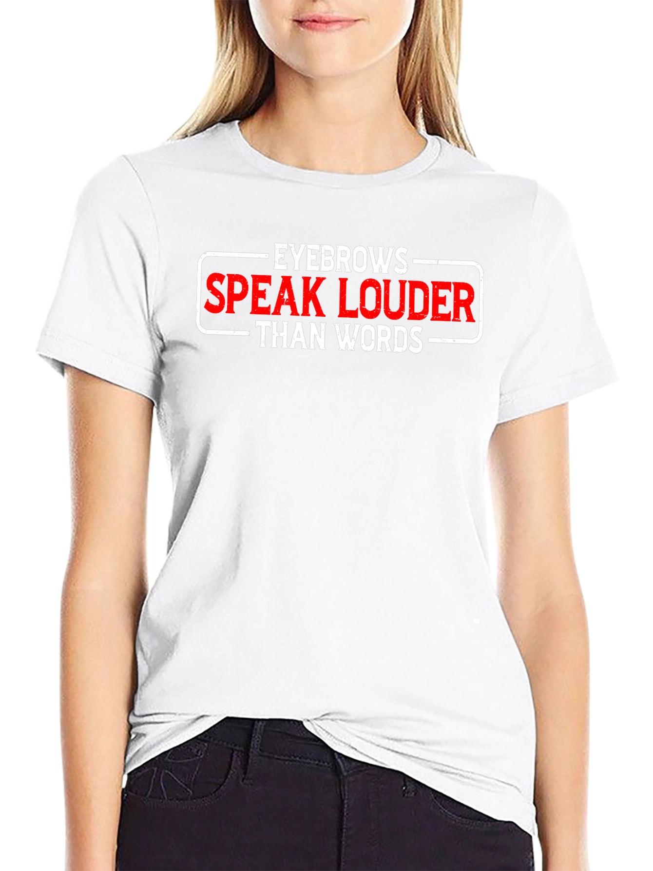 Eyebrows Speak Louder T-Shirt - Black Cotton Tee