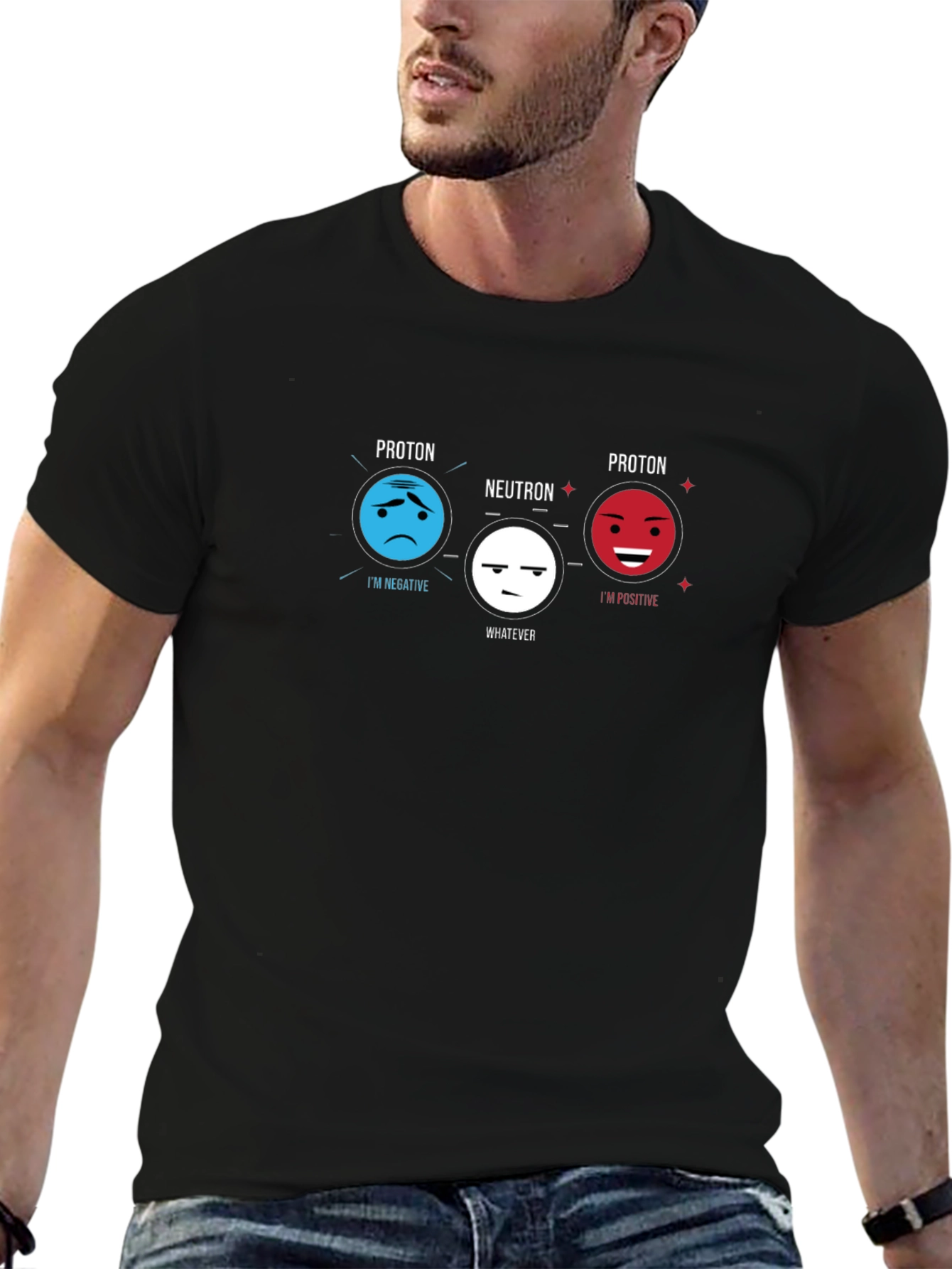 Science Humor T-Shirt - Proton Neutron Design
